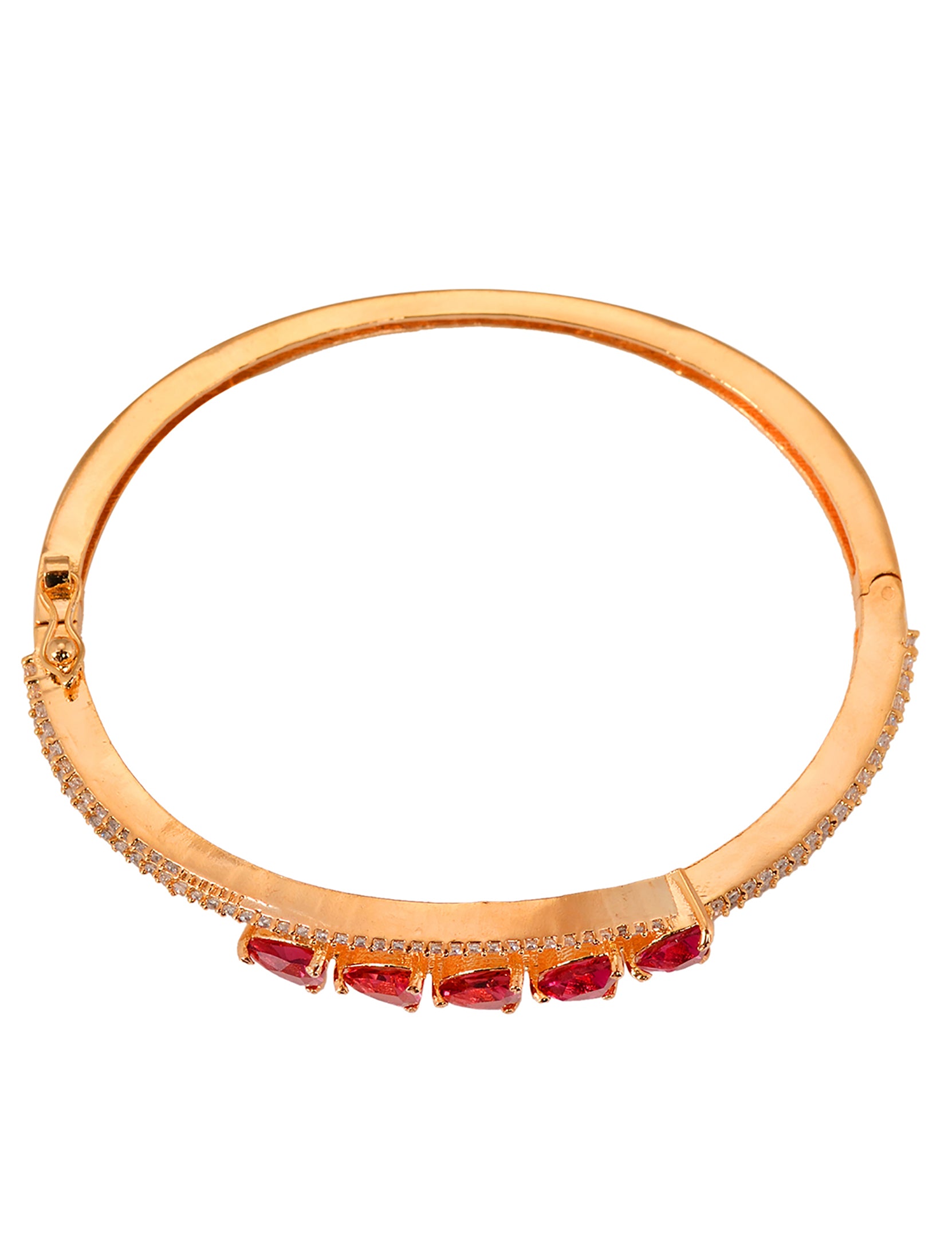 Gold plated Ruby AD Handcrafted Bracelet for Women & Girls