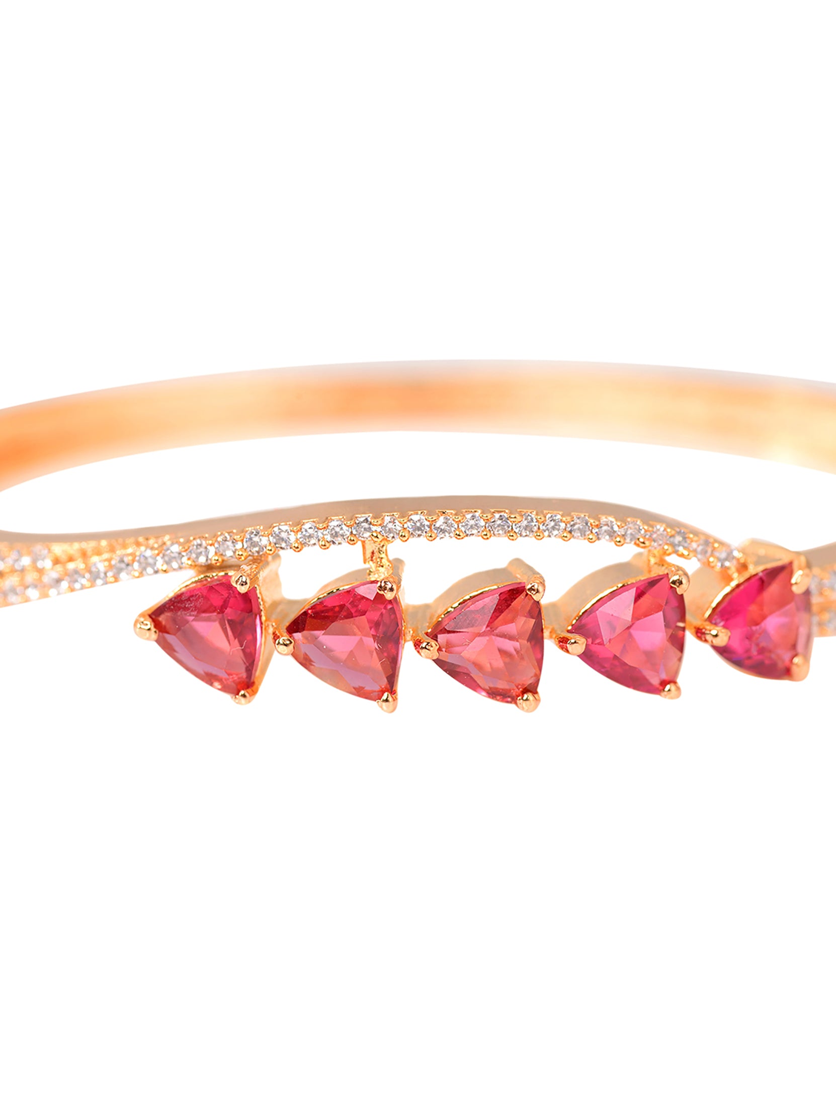 Gold plated Ruby AD Handcrafted Bracelet for Women & Girls