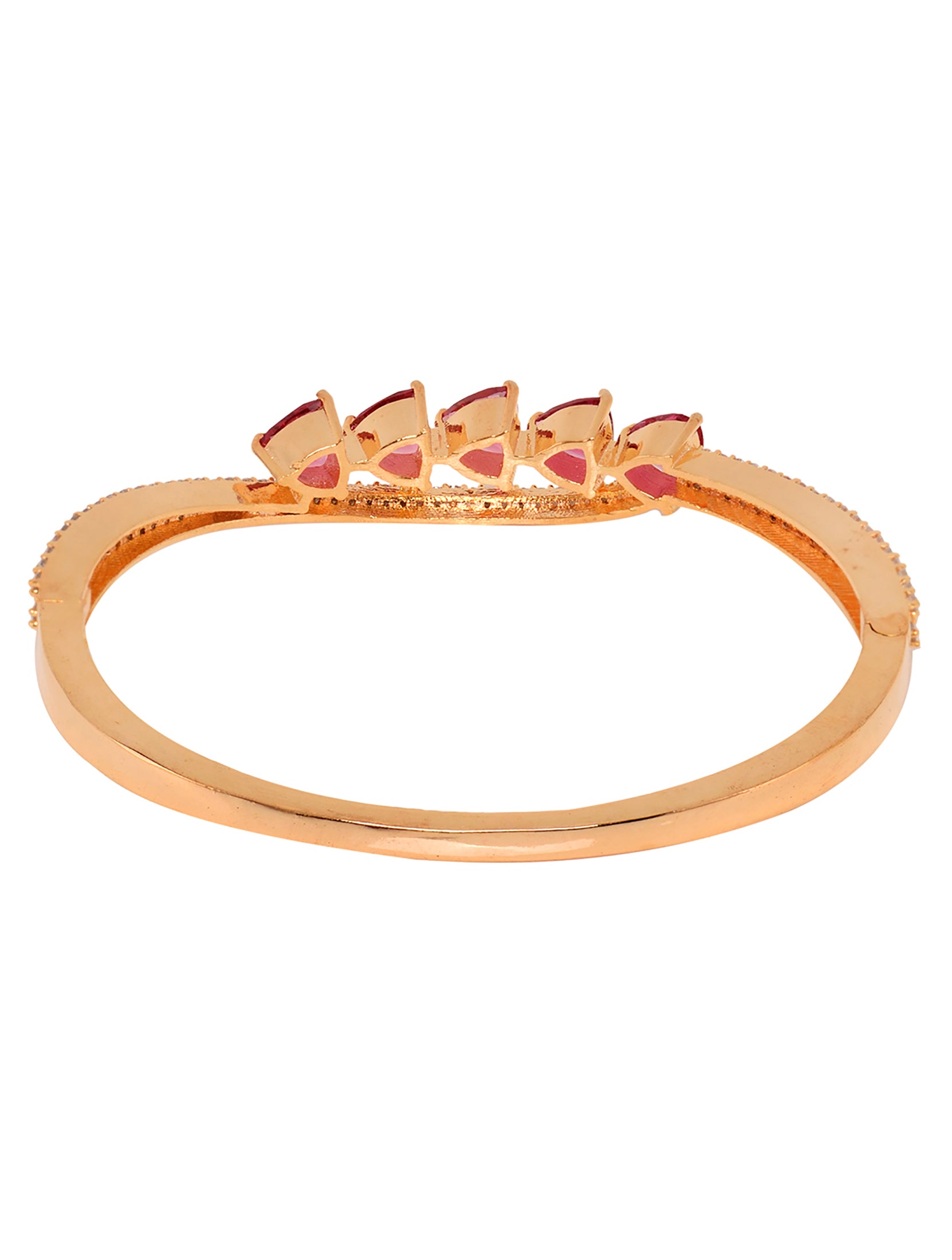 Gold plated Ruby AD Handcrafted Bracelet for Women & Girls