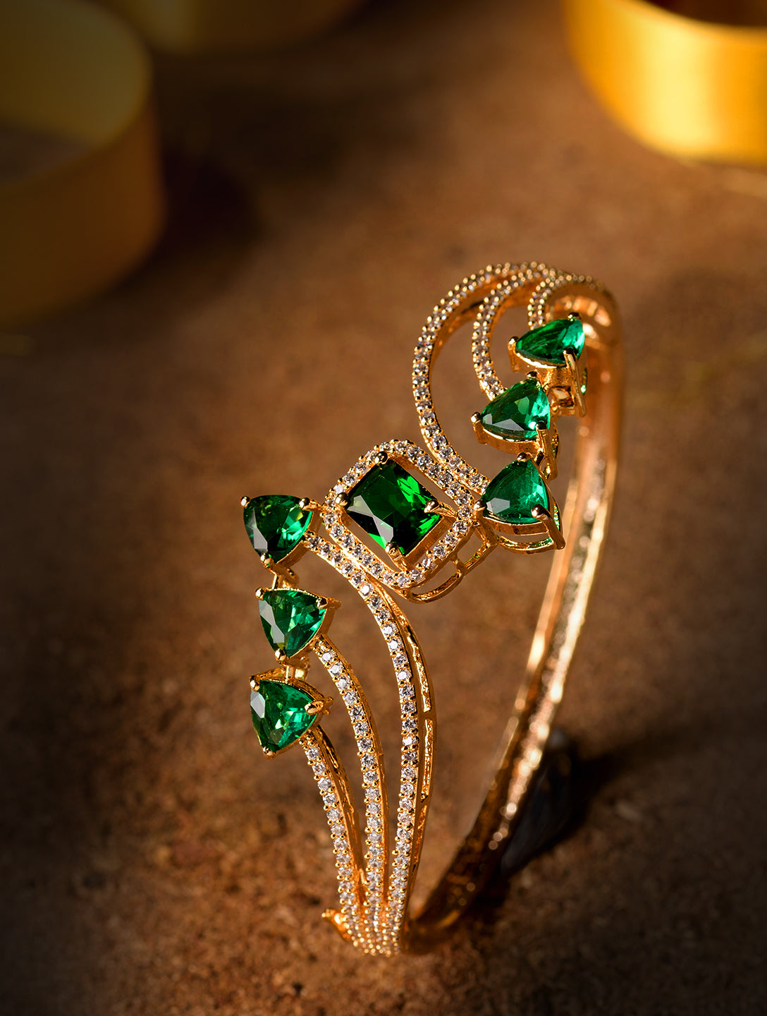 Gold Plated Beaded Green Bracelet Jewellery Regular Sale Price Saraf RS Jewellery