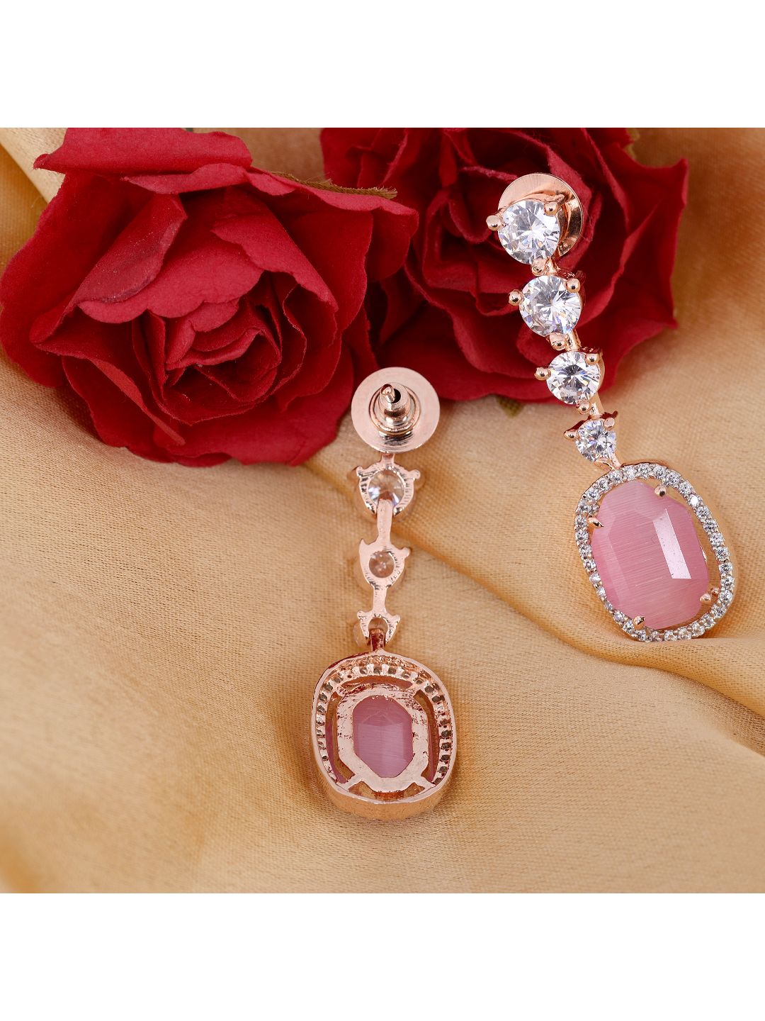 Gulabi drop earrings, handcrafted