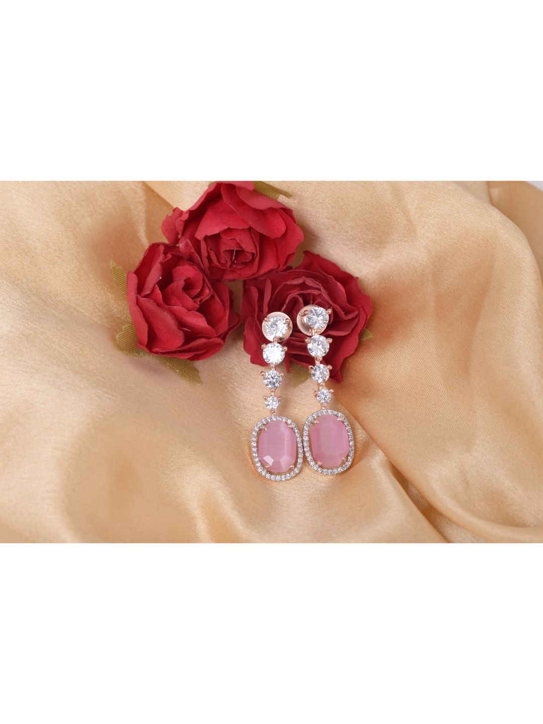 Gulabi drop earrings, handcrafted