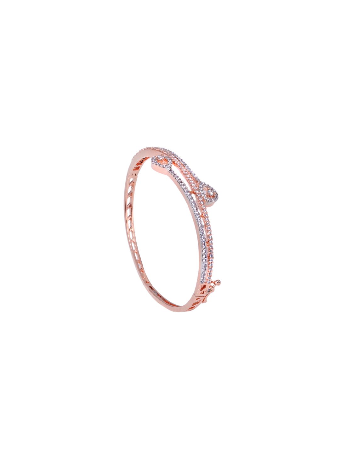 Rose Gold plated AD studded Stylish Modern Handcrafted Bracelet for Women & Girls