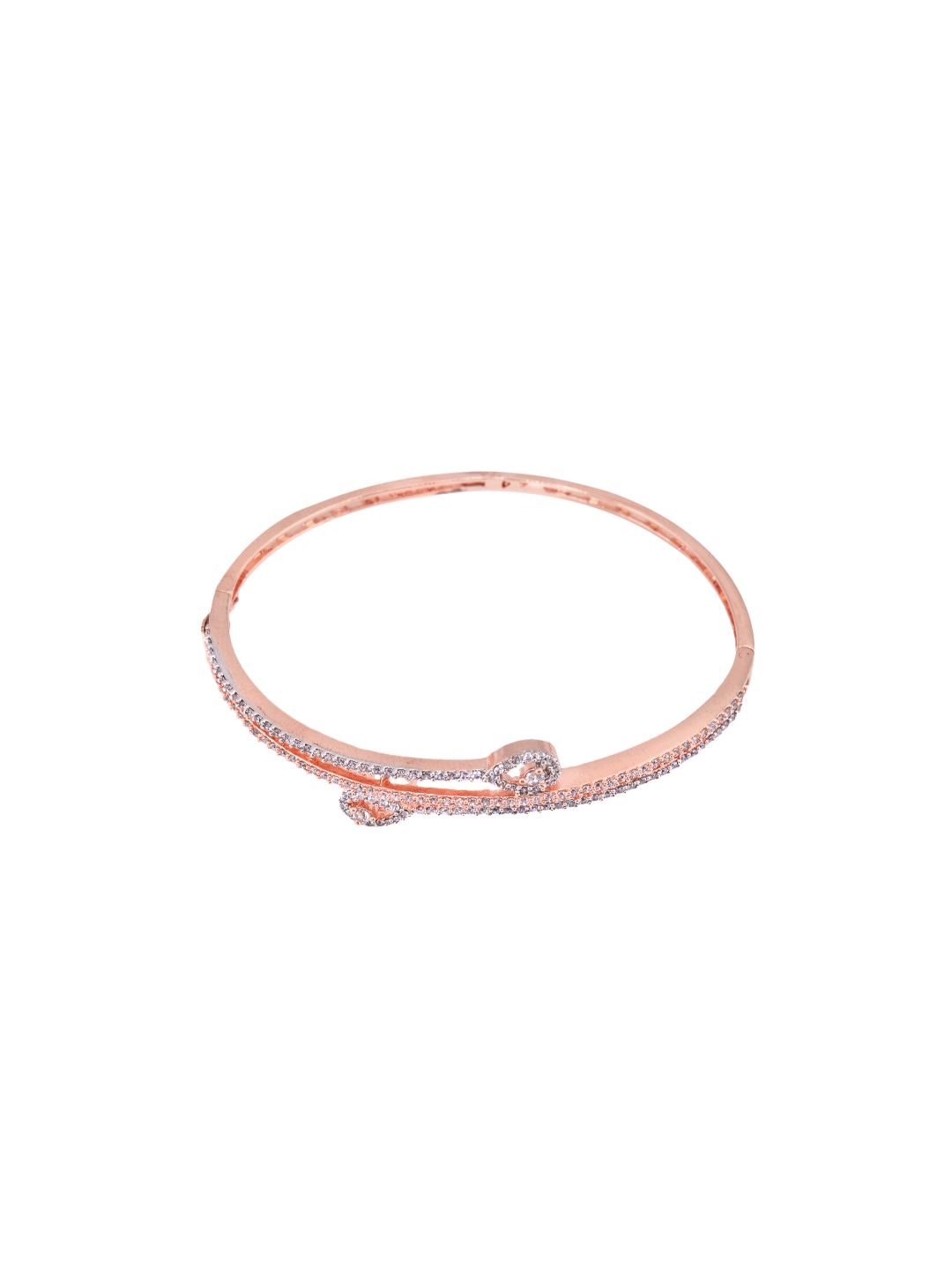 Rose Gold plated AD studded Stylish Modern Handcrafted Bracelet for Women & Girls