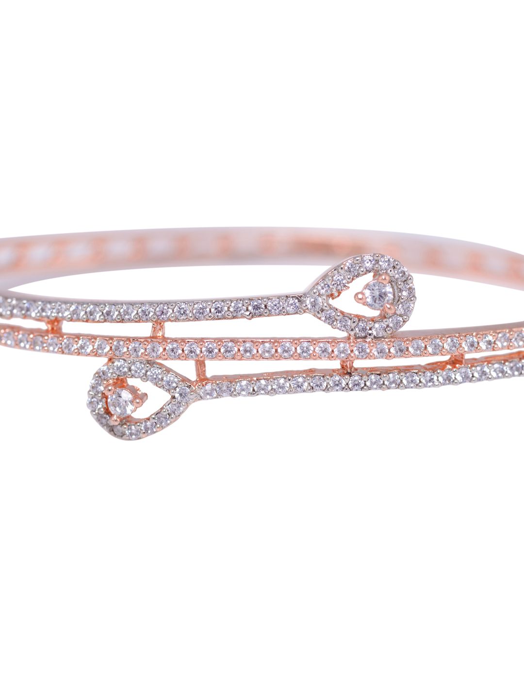 Rose Gold plated AD studded Stylish Modern Handcrafted Bracelet for Women & Girls