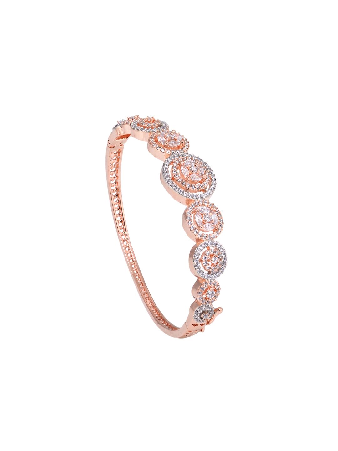 Rose Gold plated AD studded handcrafted Bracelet for Women & Girls