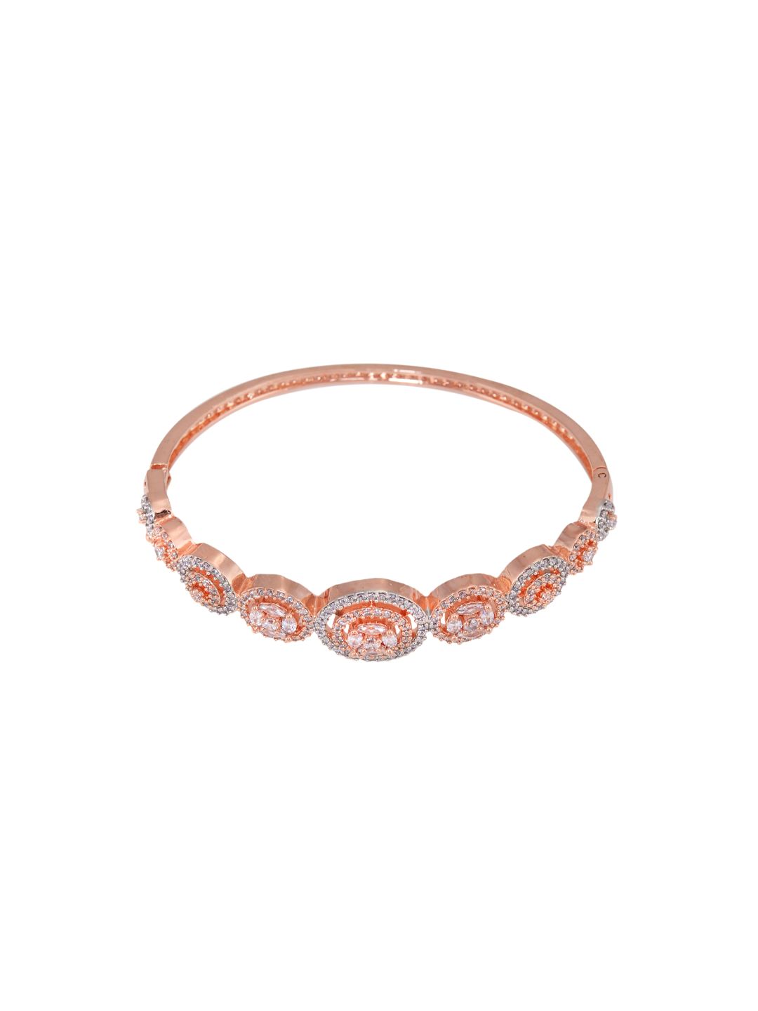 Rose Gold plated AD studded handcrafted Bracelet for Women & Girls