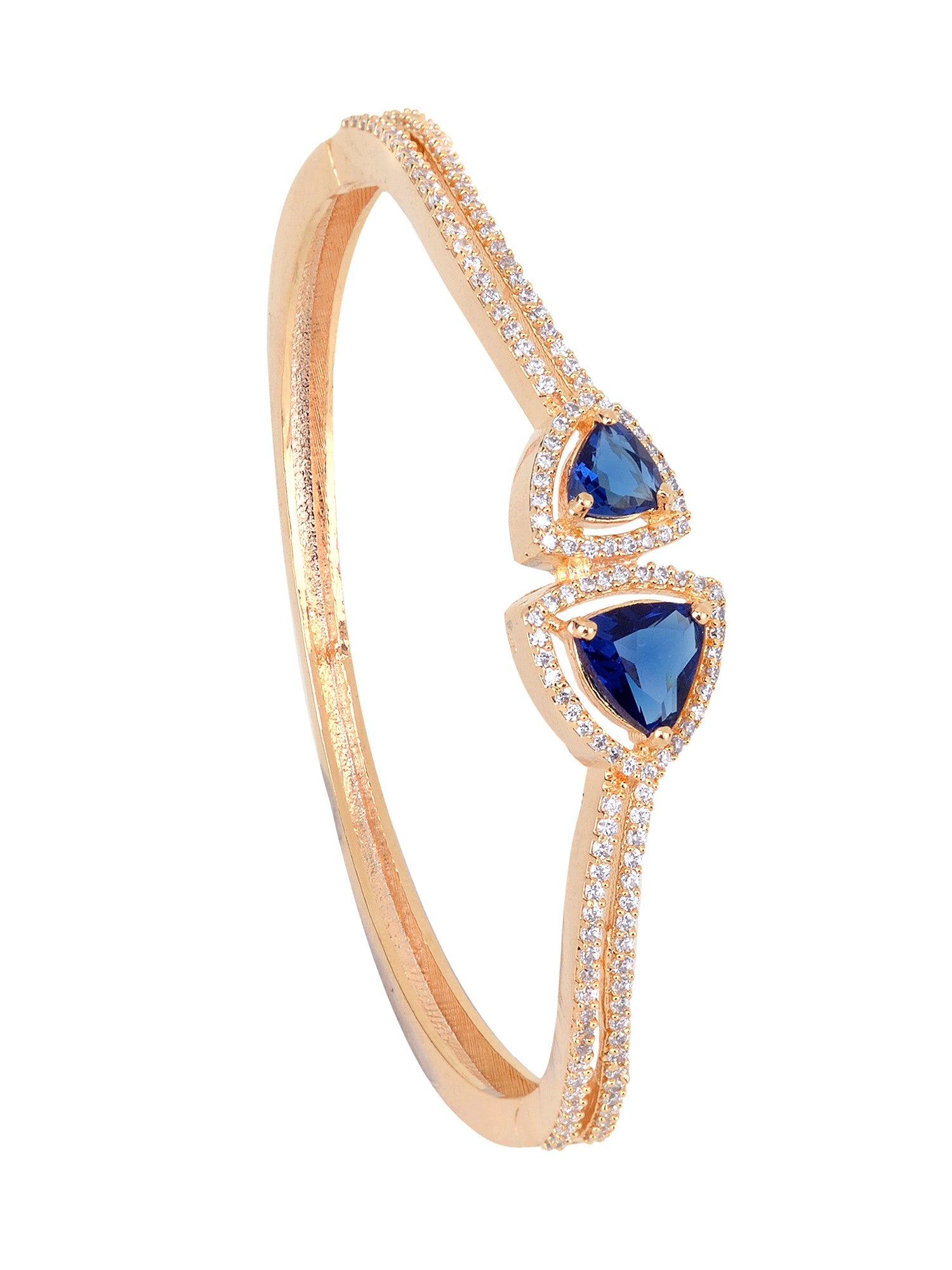 Gold plated Blue AD Handcrafted Bracelet for Women & Girls