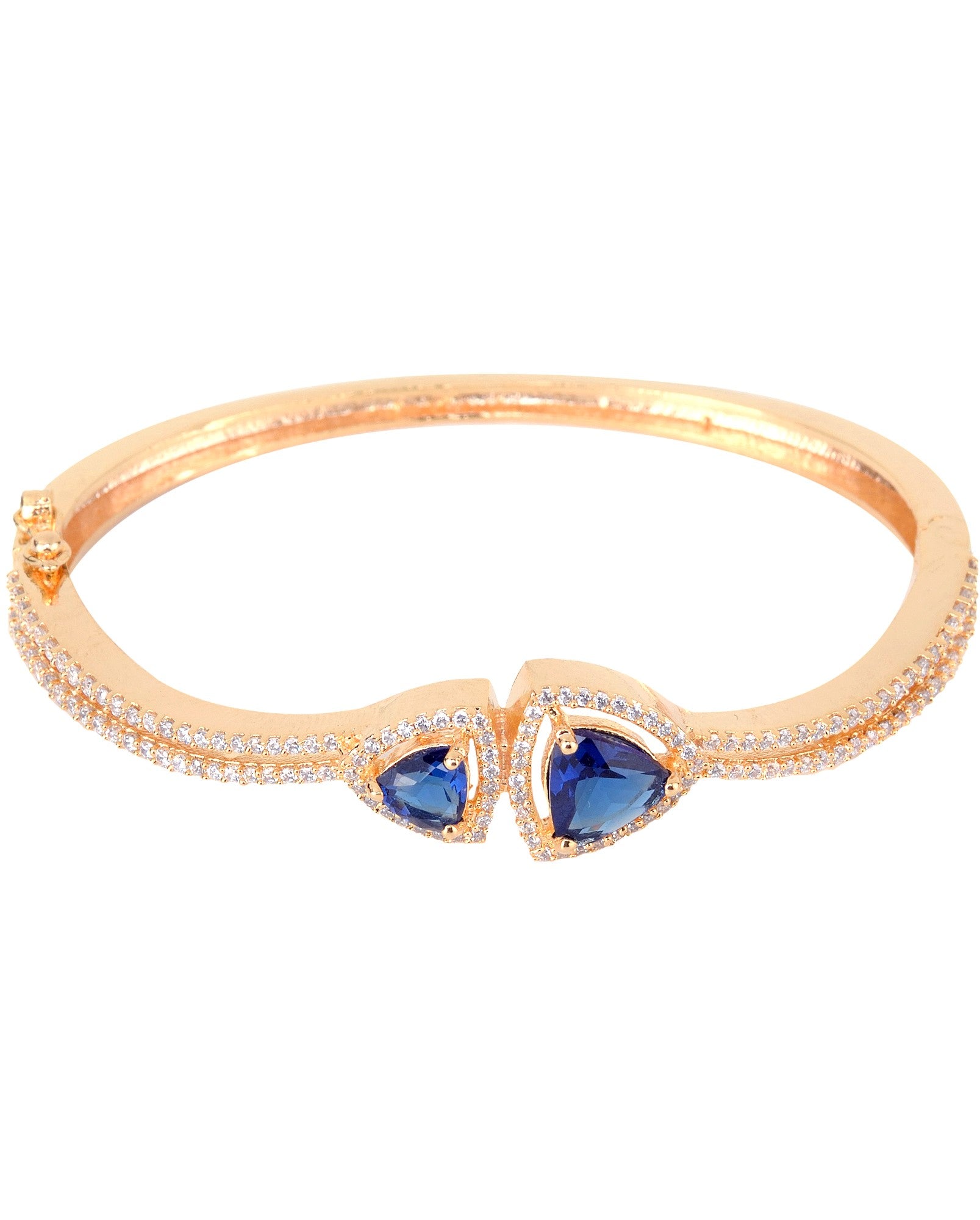 Gold plated Blue AD Handcrafted Bracelet for Women & Girls