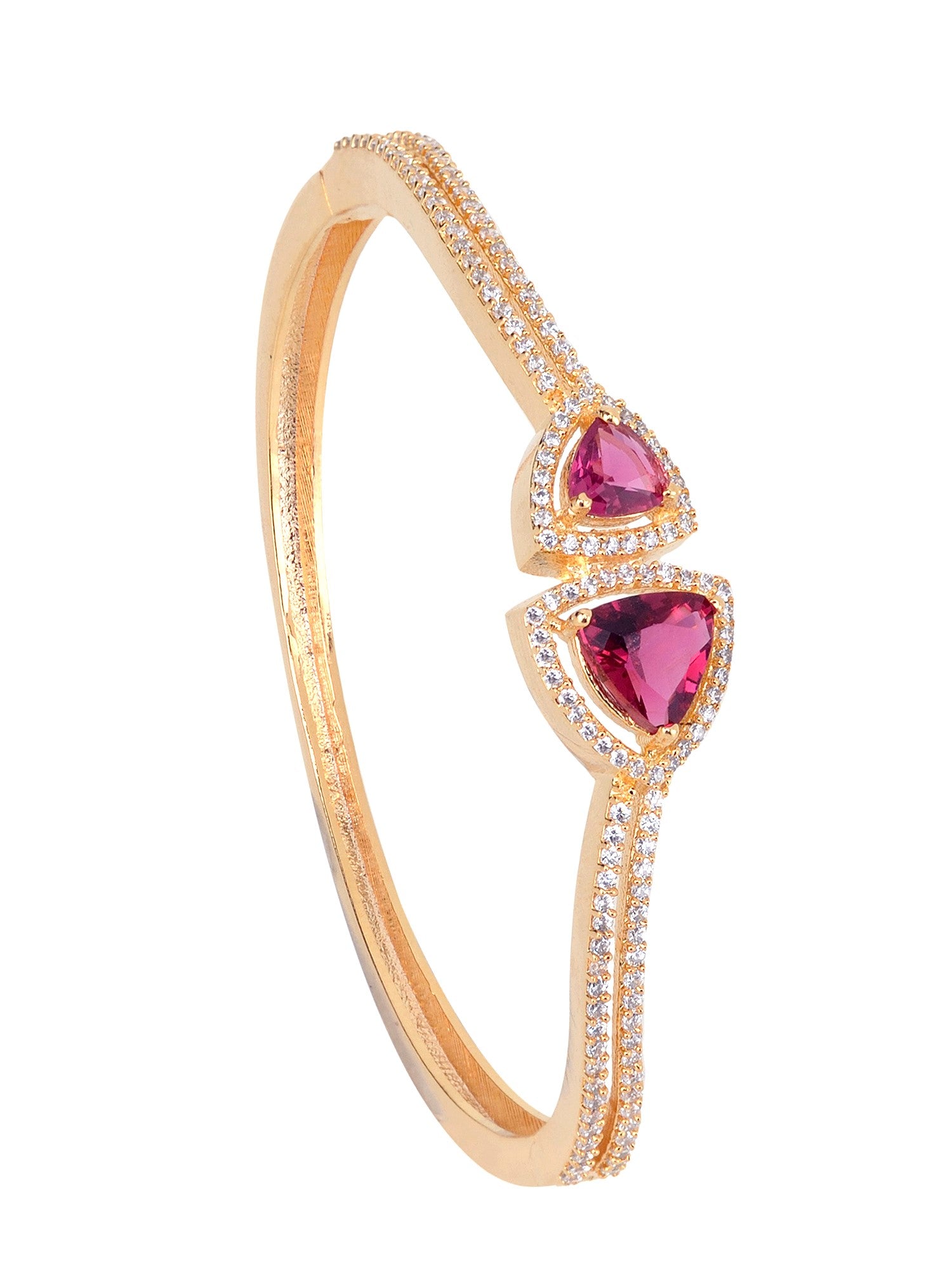 Gold plated Ruby AD Handcrafted Bracelet for Women & Girls