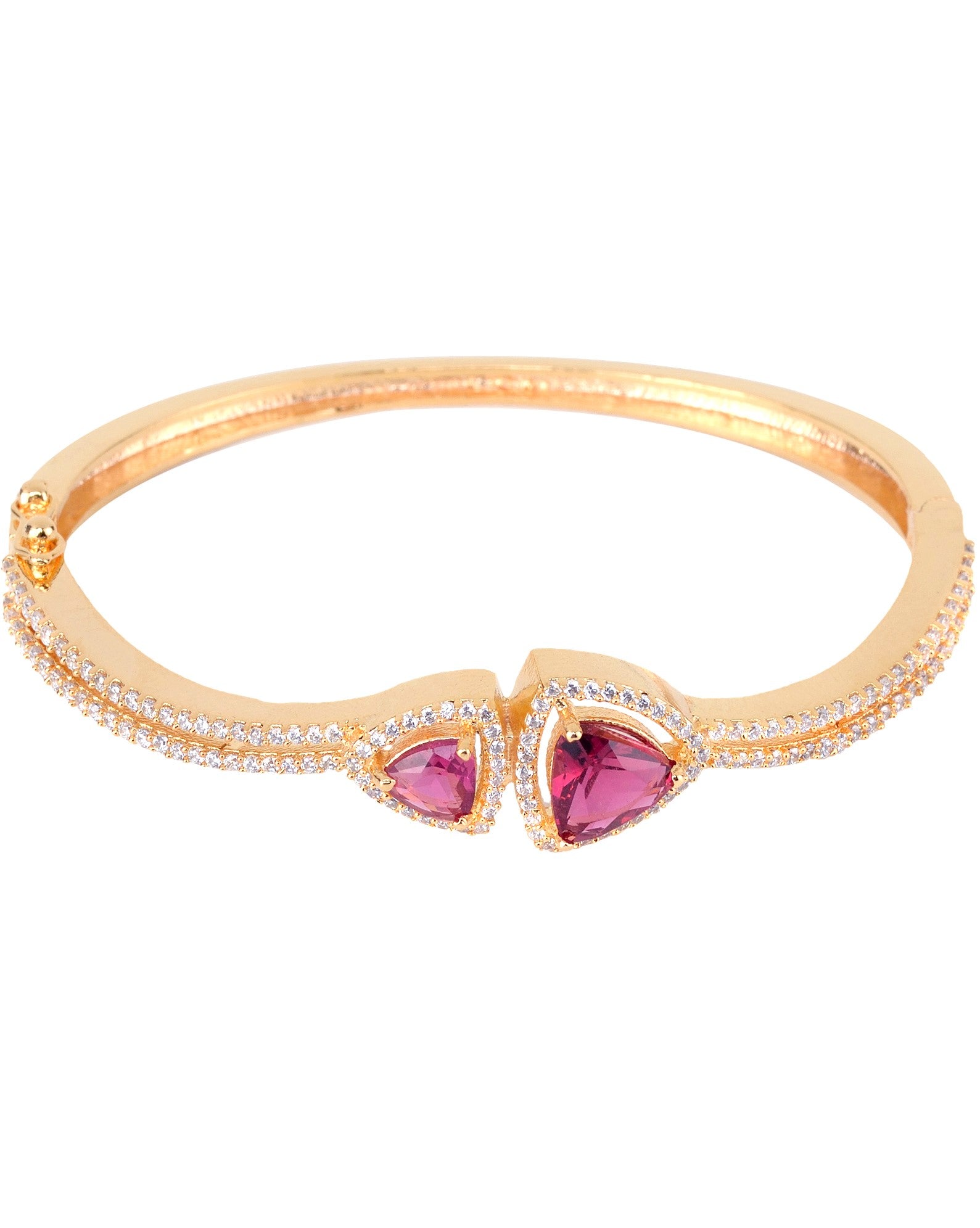 Gold plated Ruby AD Handcrafted Bracelet for Women & Girls