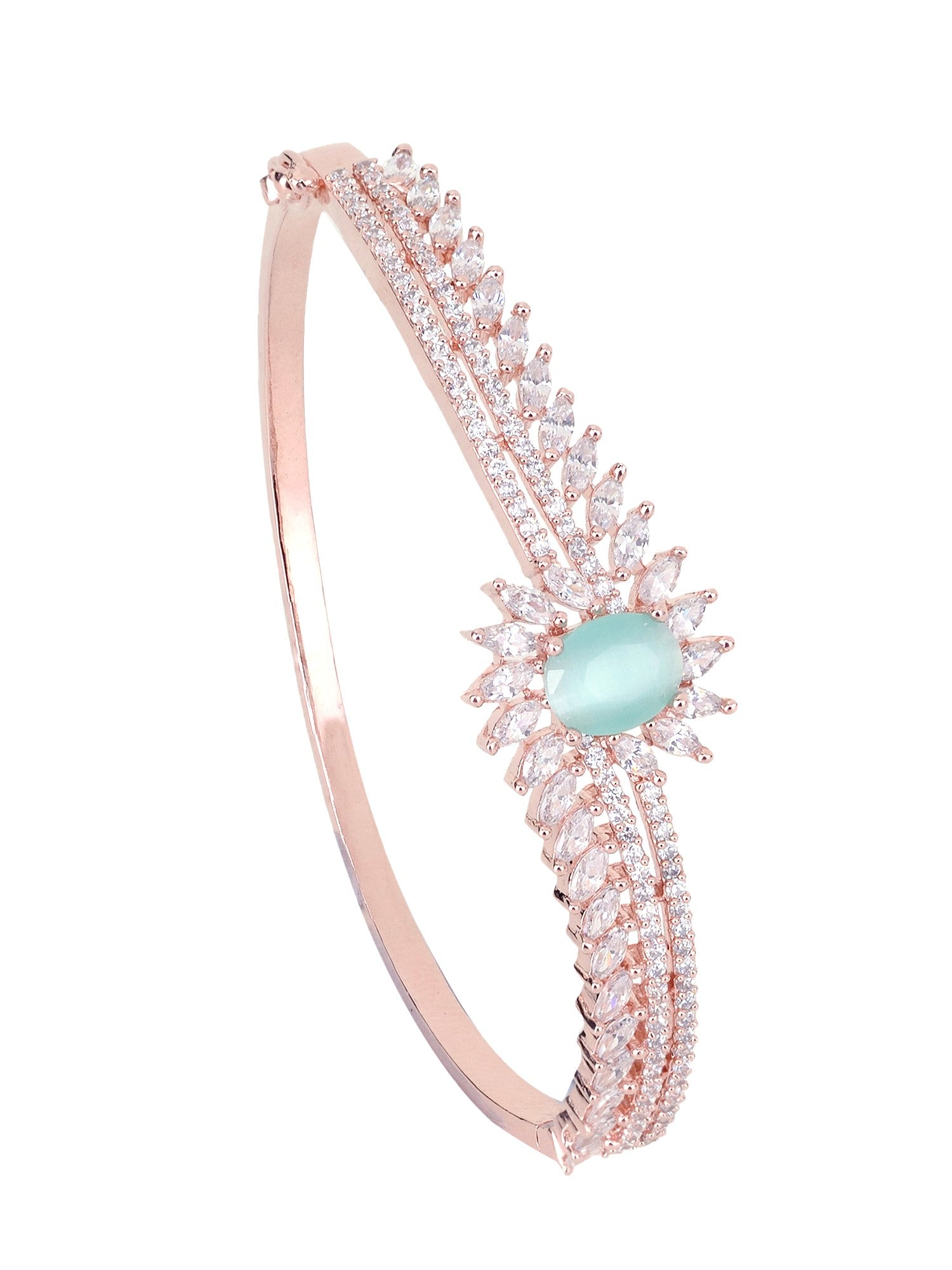 Rose Gold plated Mint AD Handcrafted Bracelet for Women & Girls