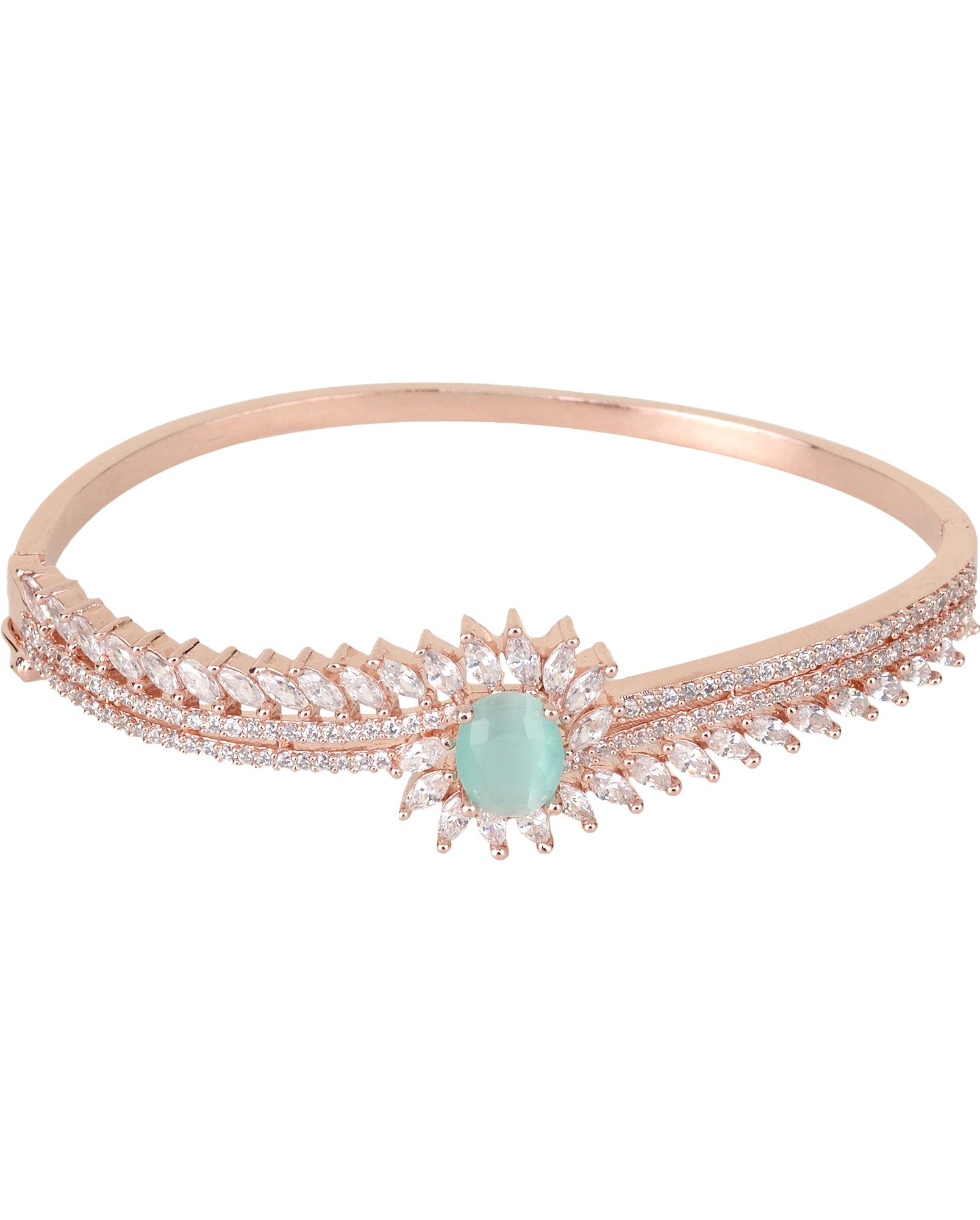 Rose Gold plated Mint AD Handcrafted Bracelet for Women & Girls