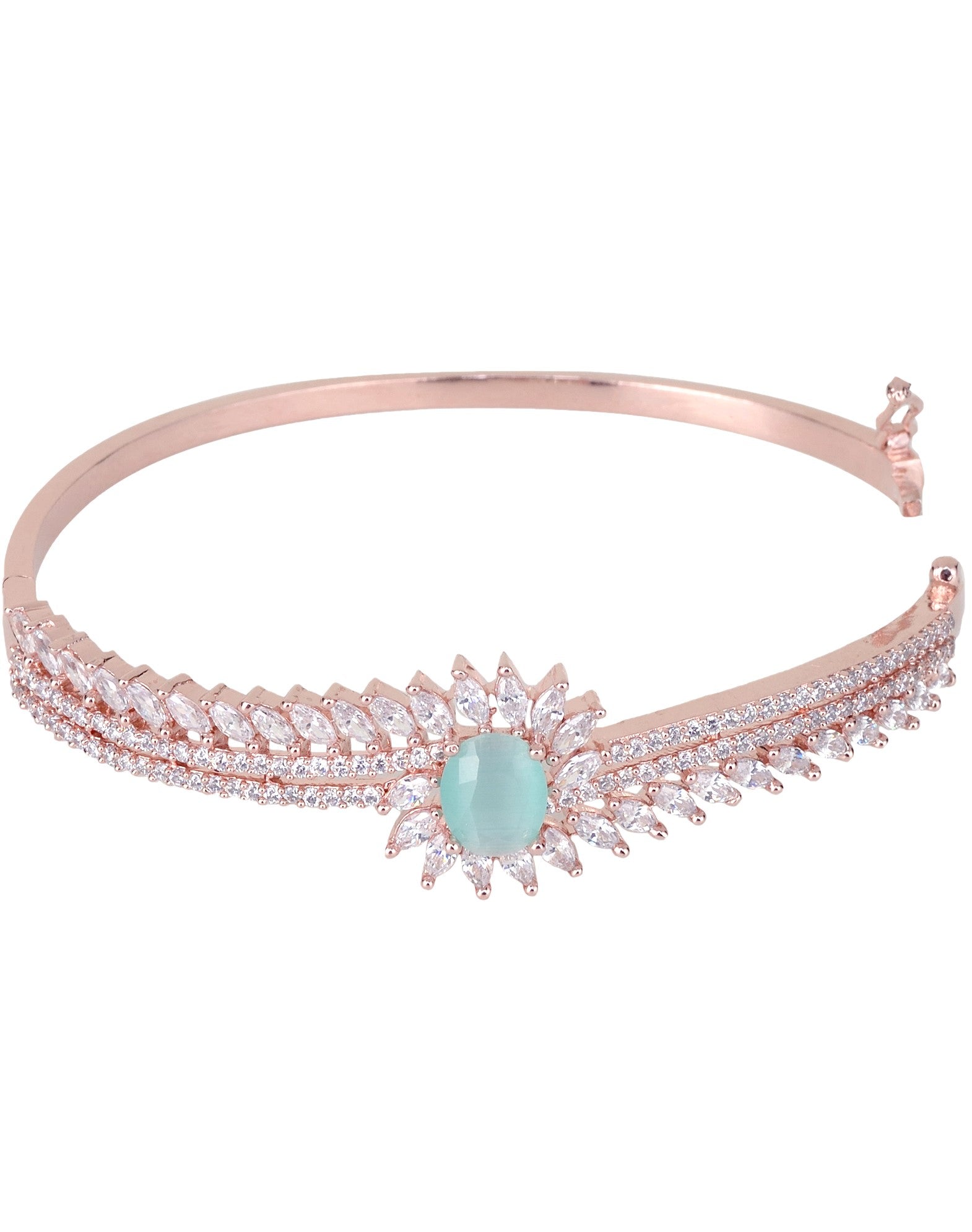 Rose Gold plated Mint AD Handcrafted Bracelet for Women & Girls