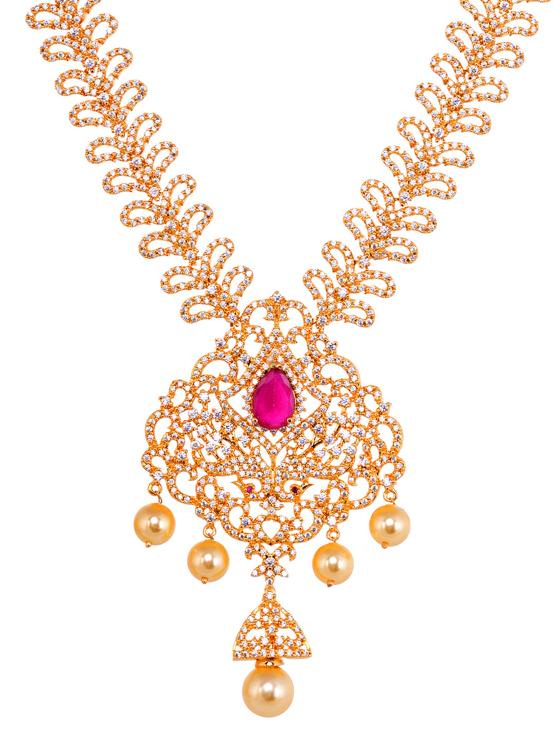 Gold Plated Traditional Multi Necklace Earrings