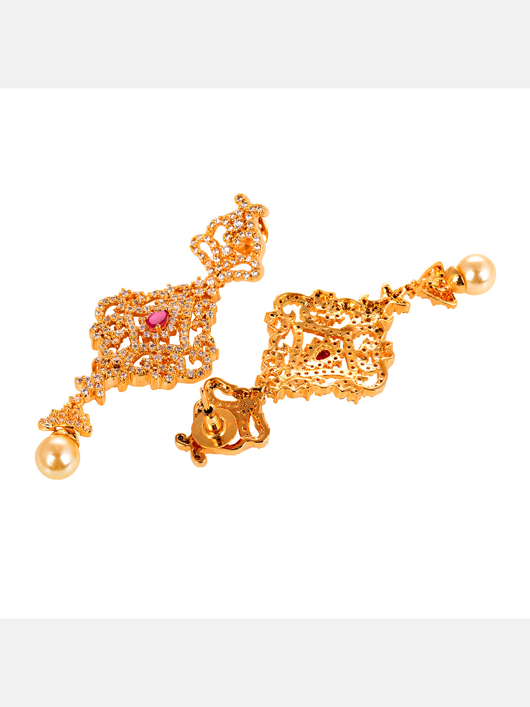 Gold Plated Traditional Multi Necklace Earrings