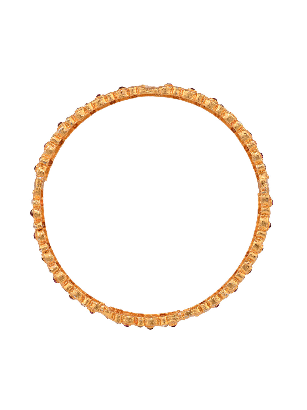 Gold Plated Set of 2 Tiny AD Studded Matching Bangles