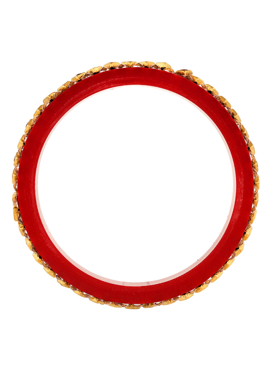 Gold Plated Set Of 2 Matching Red Bangles Set Bridal Wedding Chuda