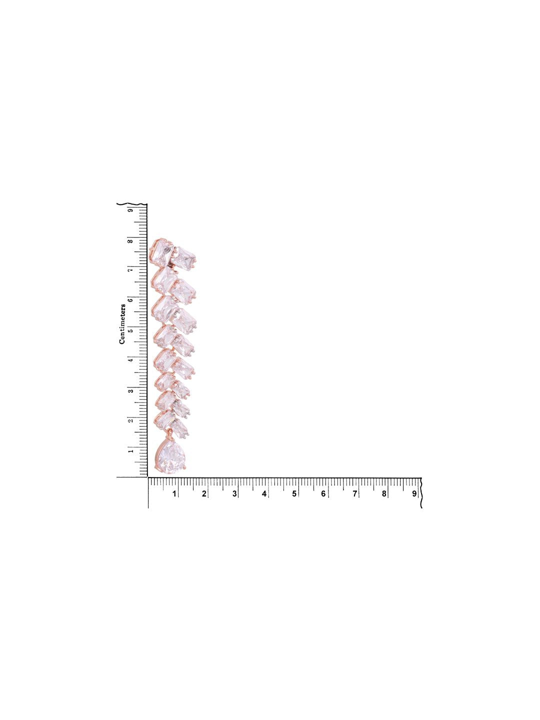 Rose Gold plated AD studded handcrafted dropdown Earrings for girls & women