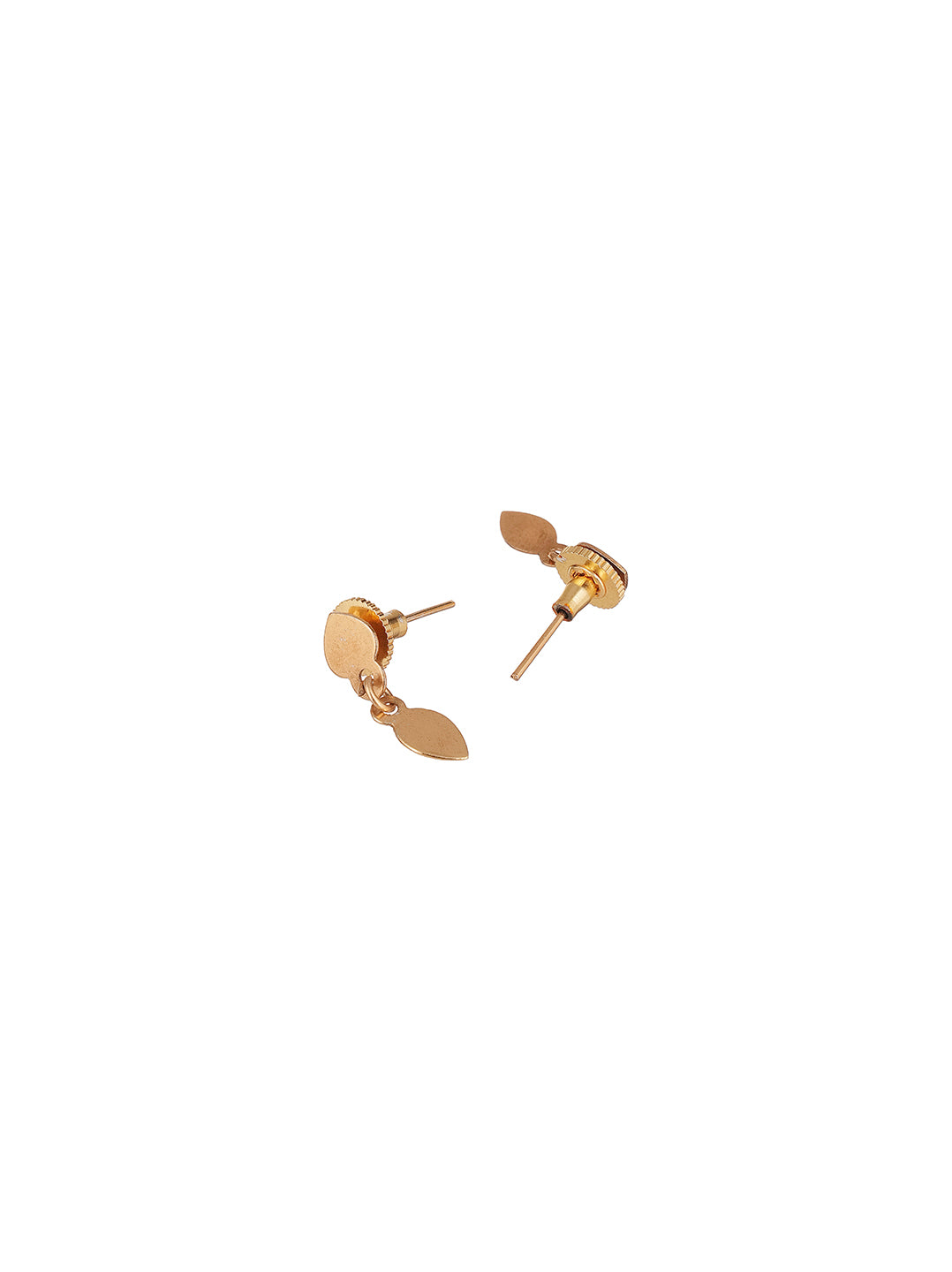 Gold Plated Minimal Leaf Drop Necklace Jewellery Set