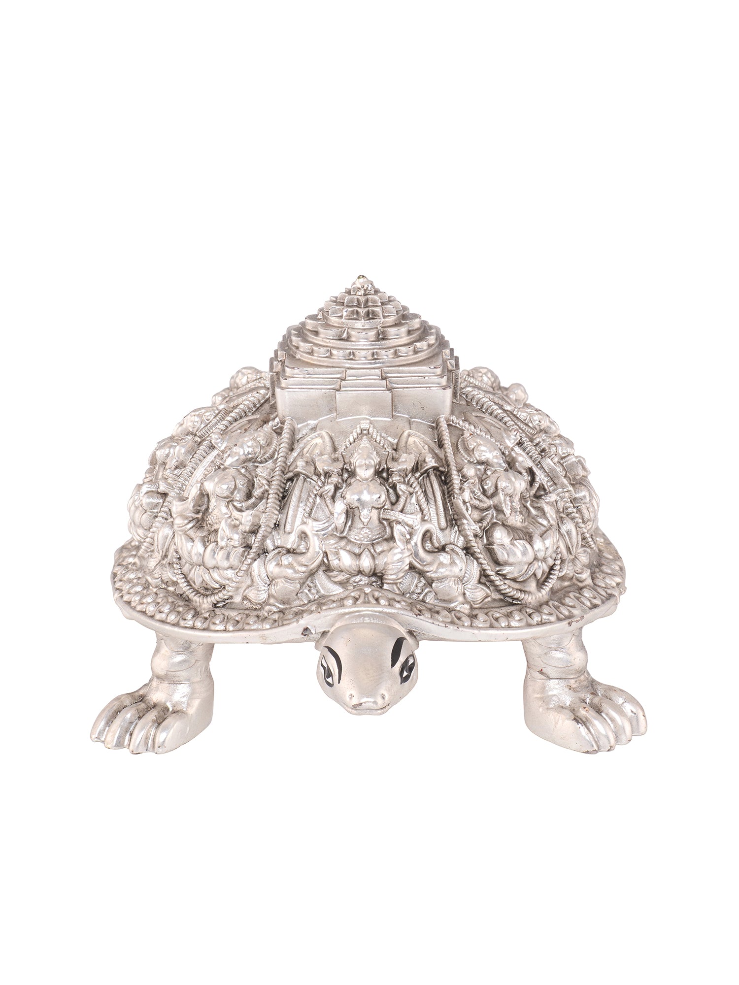 Saraf RS Ashtalakshmi Shree Yantra Tortoise Idol (999 Silver Plated)