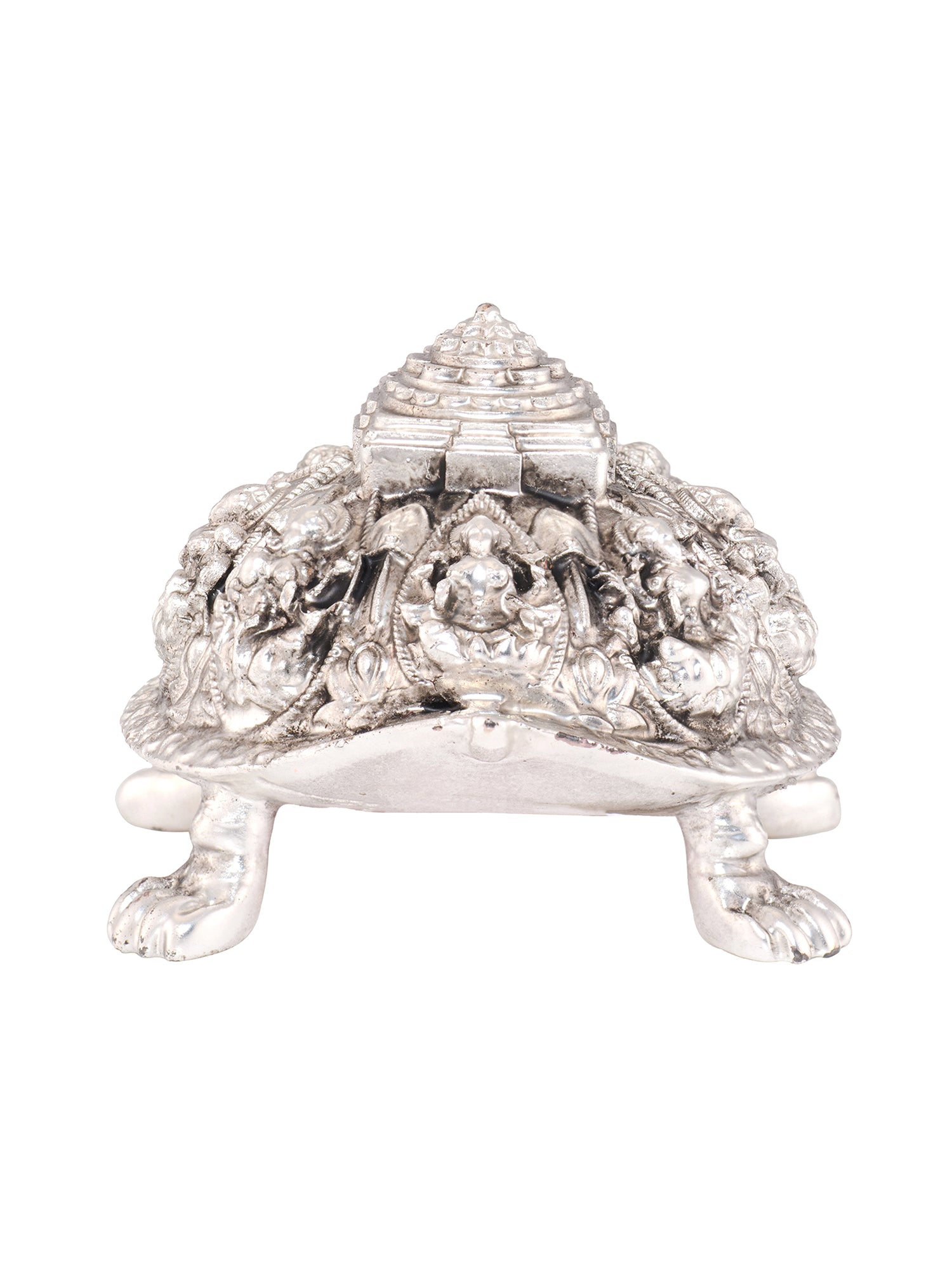 Saraf RS Meru Shree Yantra Tortoise Idol (999 Silver Plated)