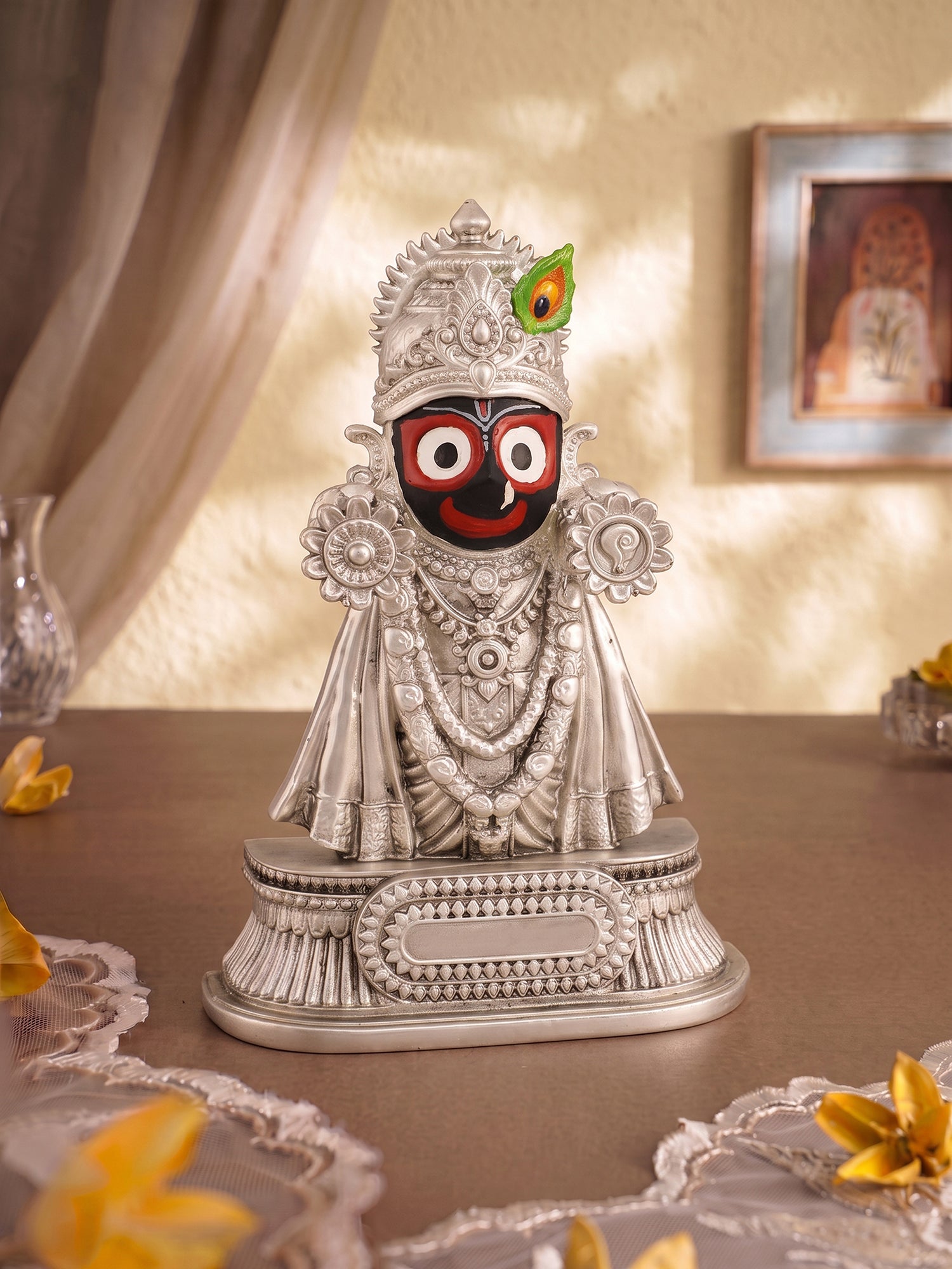Saraf RS Rajadhiraj Lord Jagannath Idol (999 Silver Plated)
