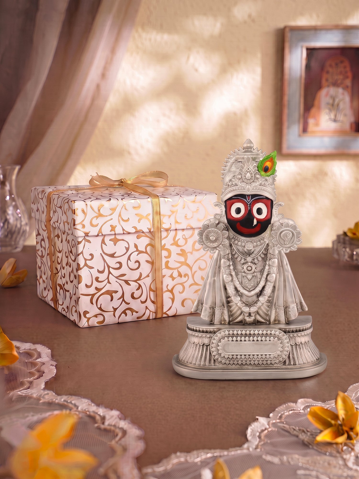 Saraf RS Rajadhiraj Lord Jagannath Idol (999 Silver Plated)