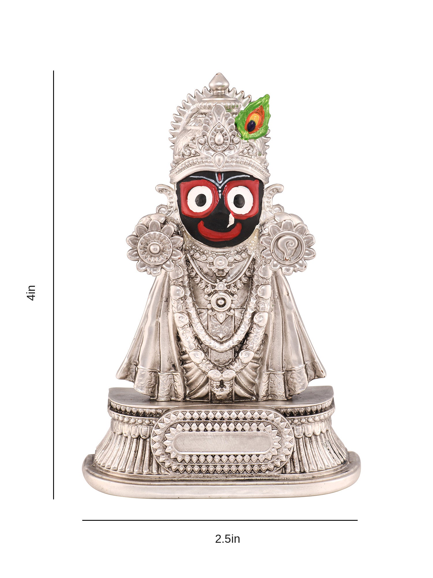 Saraf RS Rajadhiraj Lord Jagannath Idol (999 Silver Plated)