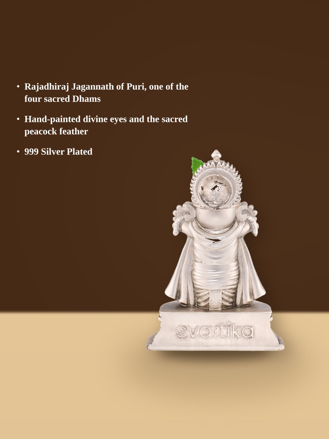 Saraf RS Rajadhiraj Lord Jagannath Idol (999 Silver Plated)