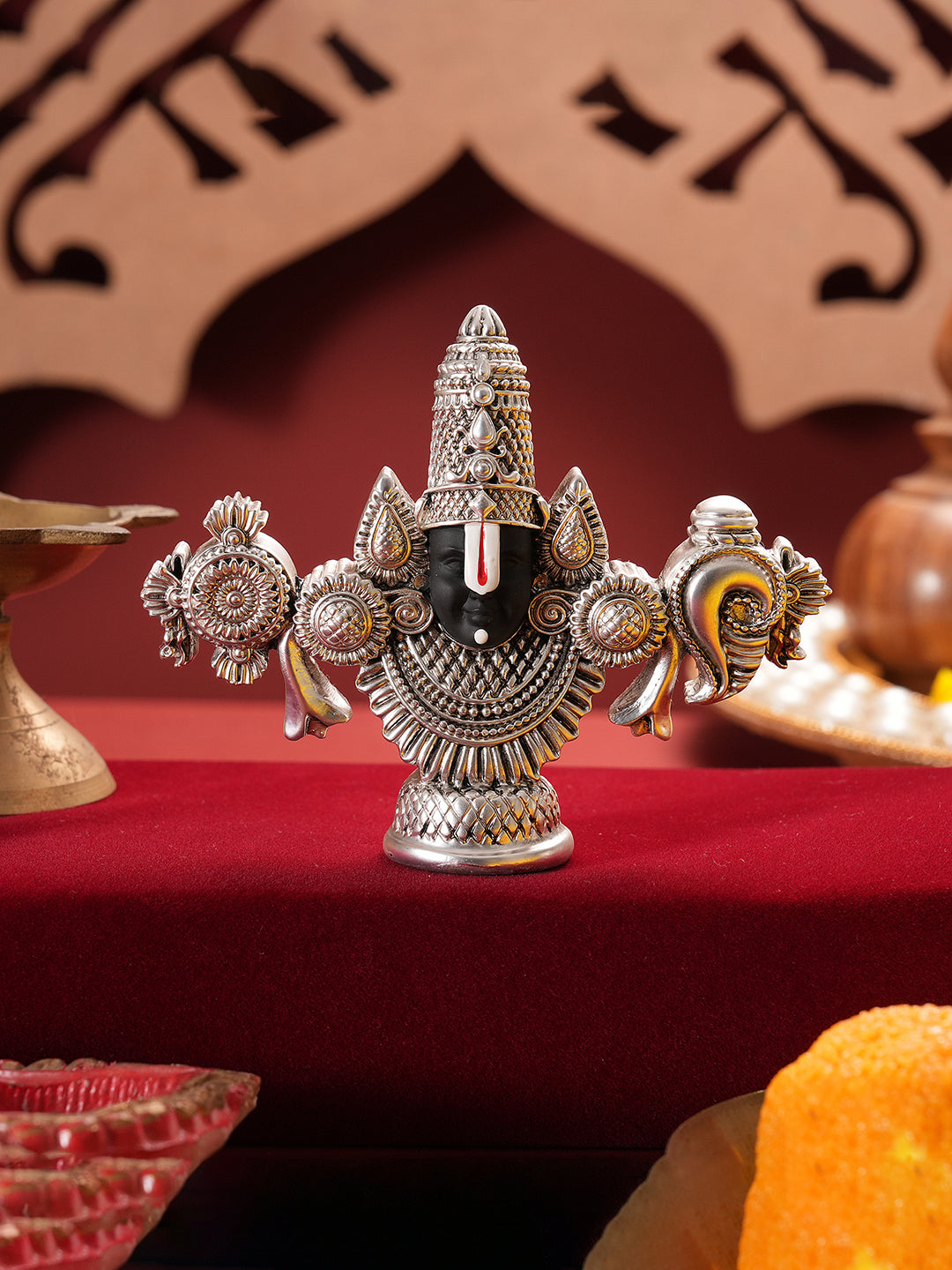 Saraf RS Tirupati Balaji idol silver plated