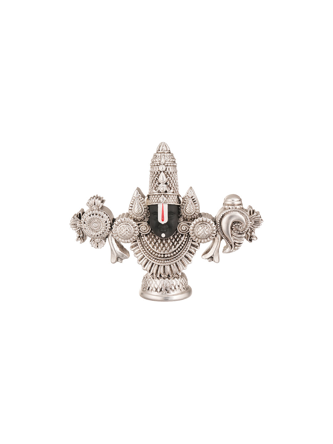 Saraf RS Tirupati Balaji Idol with Shankh Chakra (999 Silver Plated)