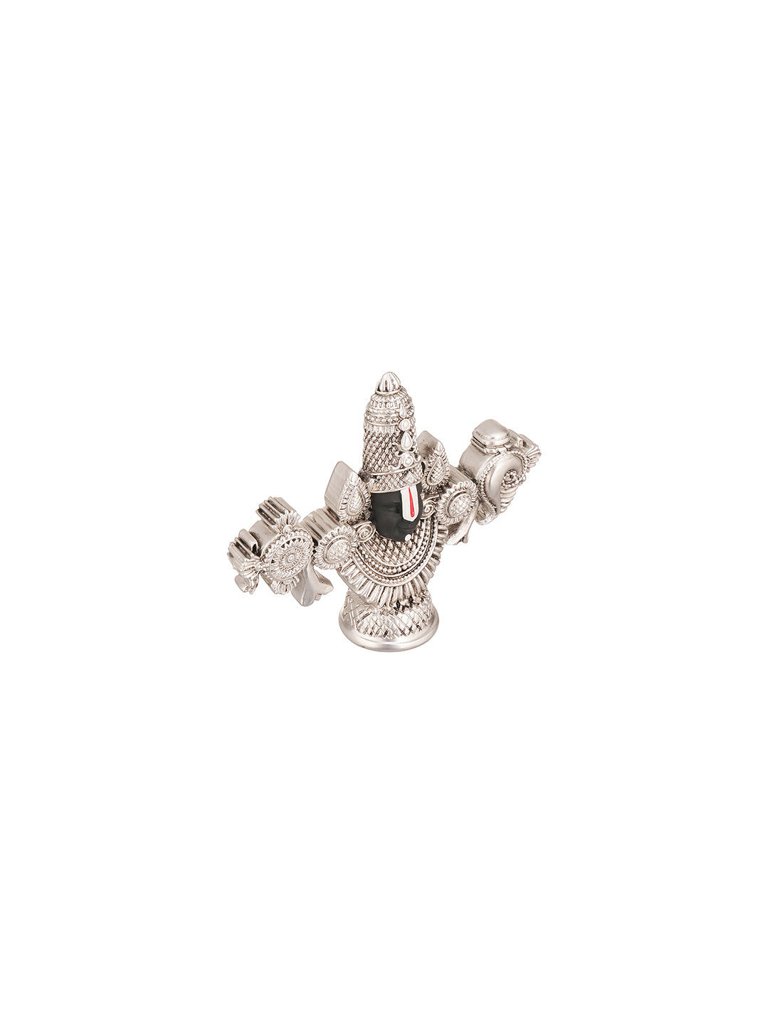 Saraf RS Tirupati Balaji Idol with Shankh Chakra (999 Silver Plated)