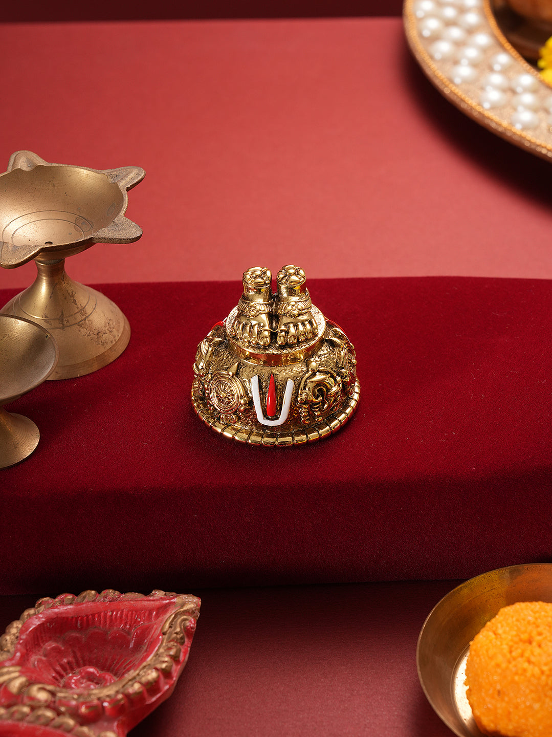 Saraf RS Tirupati Balaji Charan Paduka (999 Silver Plated)