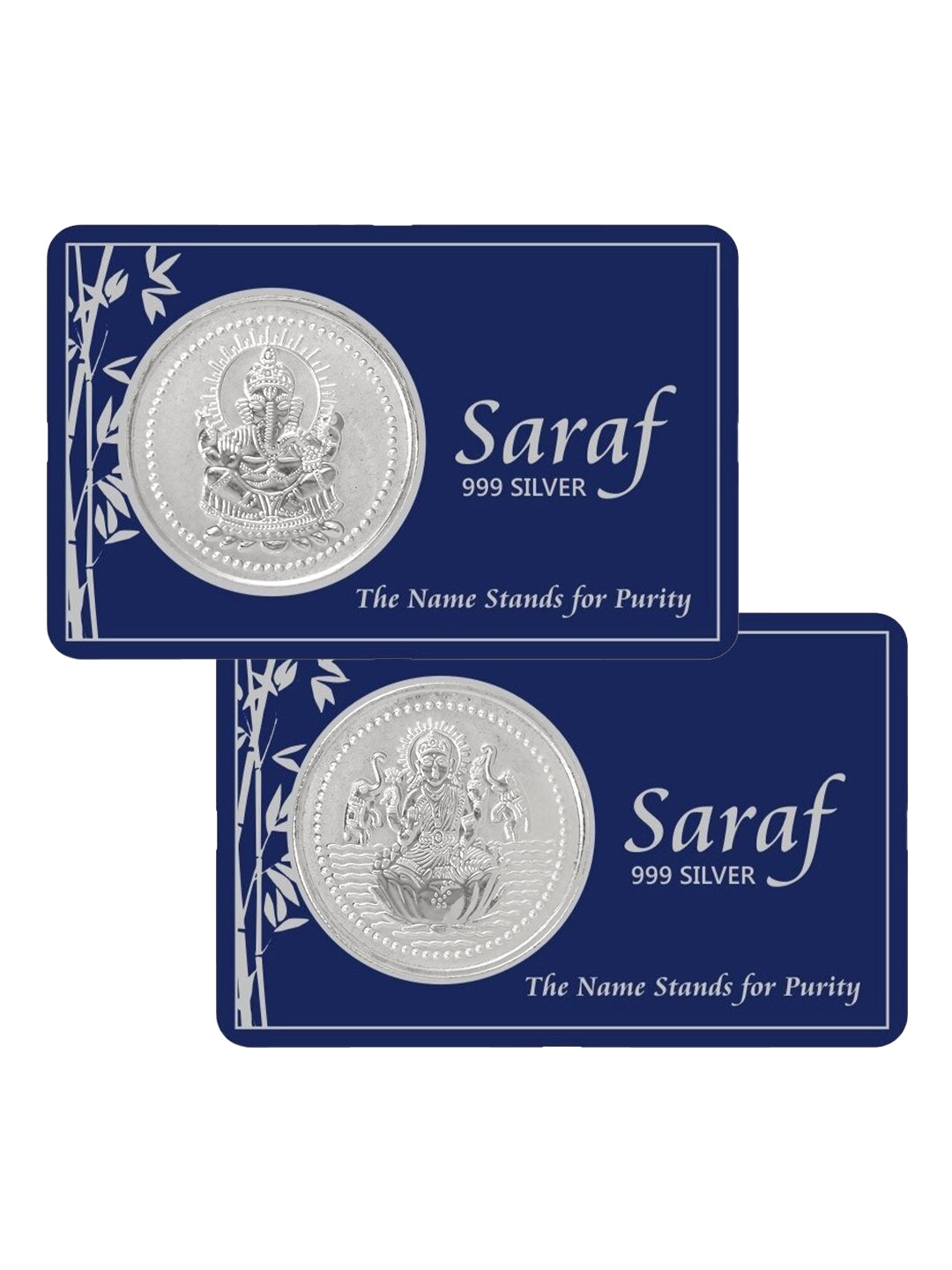 Laxmi Ganesh 20 gram 999 round Silver Coin