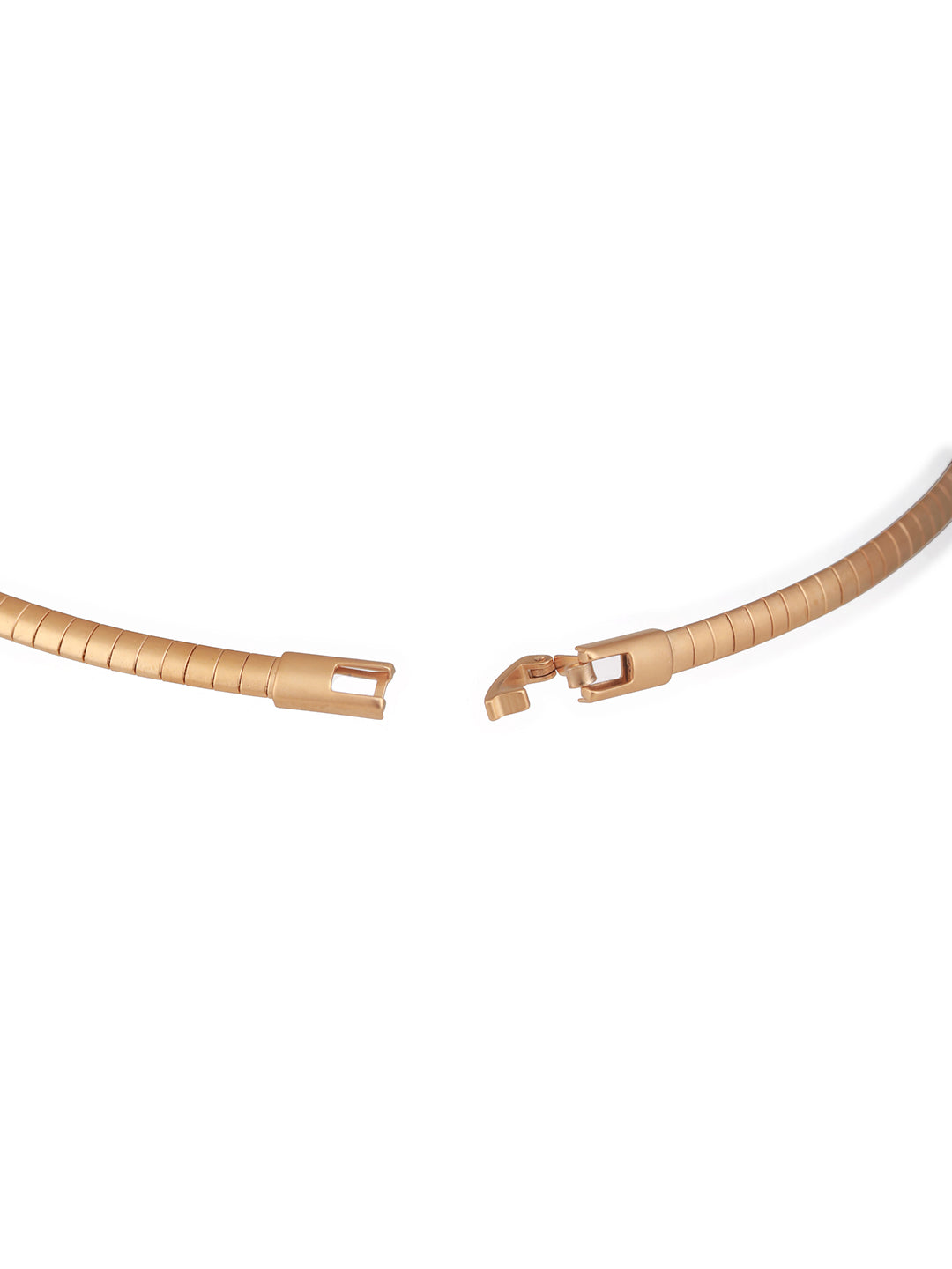 Anti-Tarnish Matt Gold Plated Snake Minima Collar  Chain & Necklace