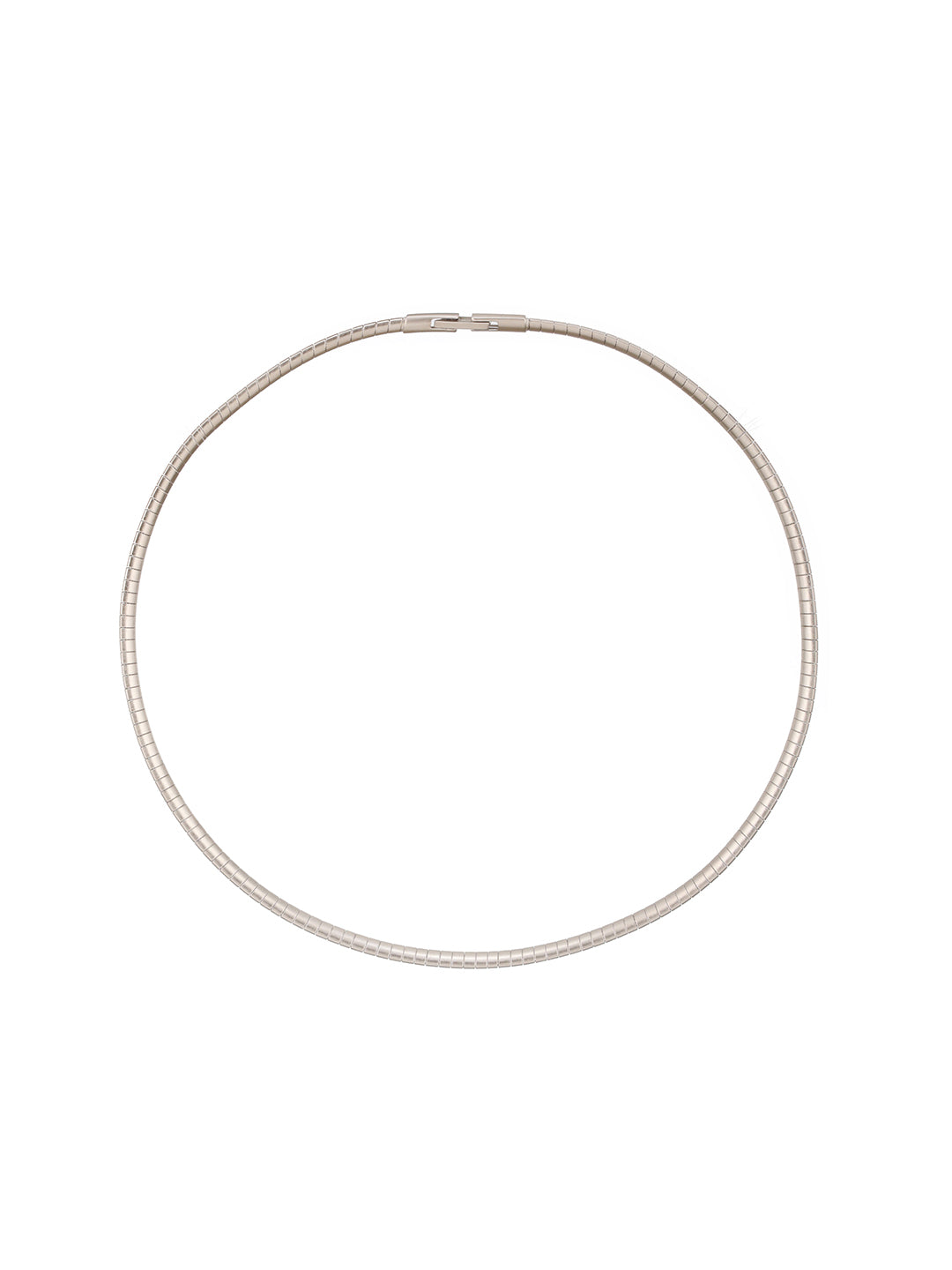 Anti-Tarnish Silver Plated Minimal Snake Collar Necklace & Chain