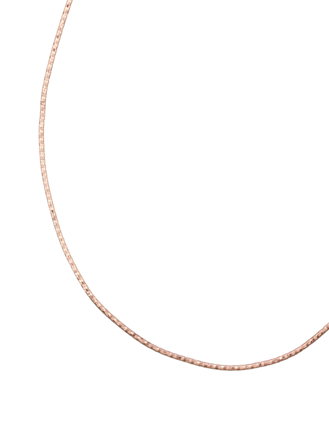 Anti-Tarnish Rose Gold Plated Minimal Snake Collar Chain &  Necklace