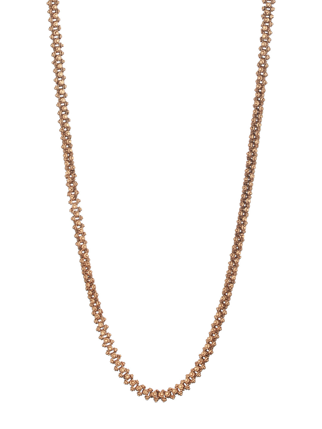 Gold Plated Ball Design 24 inch  Thick Dailywear Long Necklace  Chain