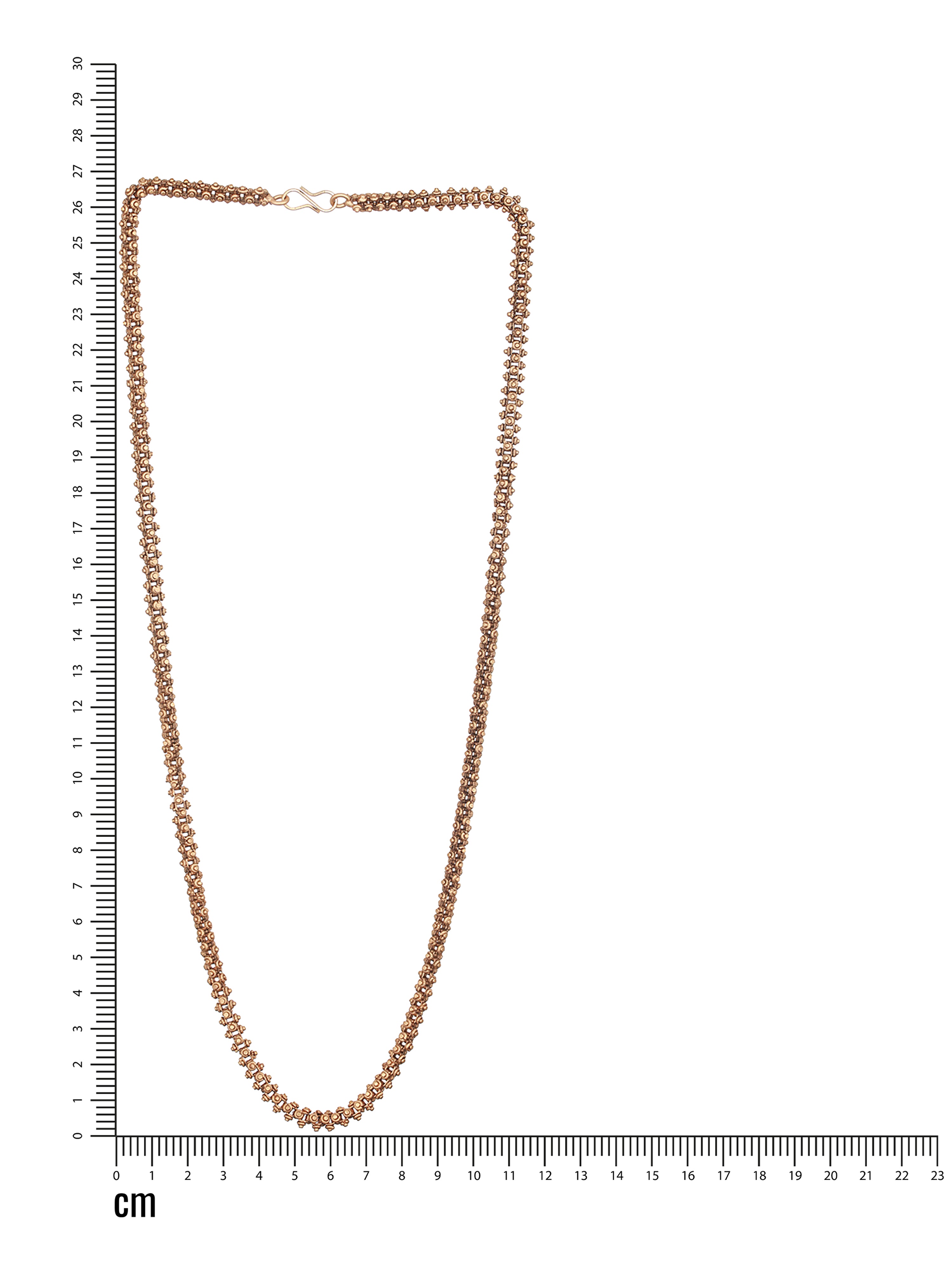 Gold Plated Ball Design 24 inch  Thick Dailywear Long Necklace  Chain
