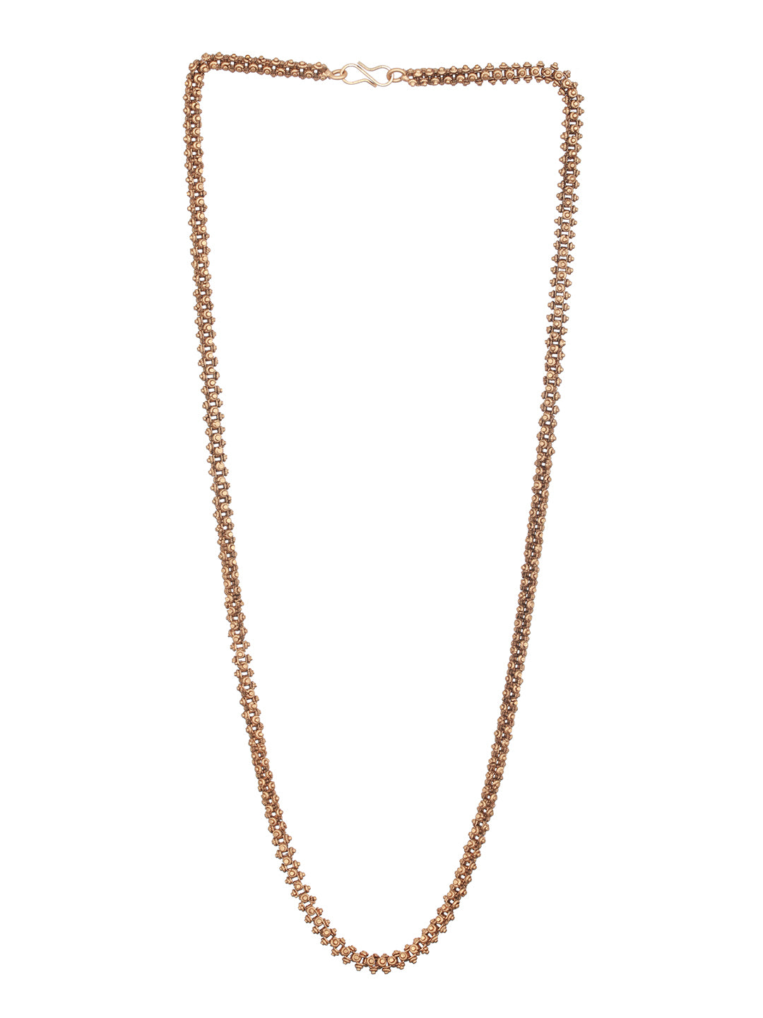 Gold Plated Ball Design 24 inch  Thick Dailywear Long Necklace  Chain