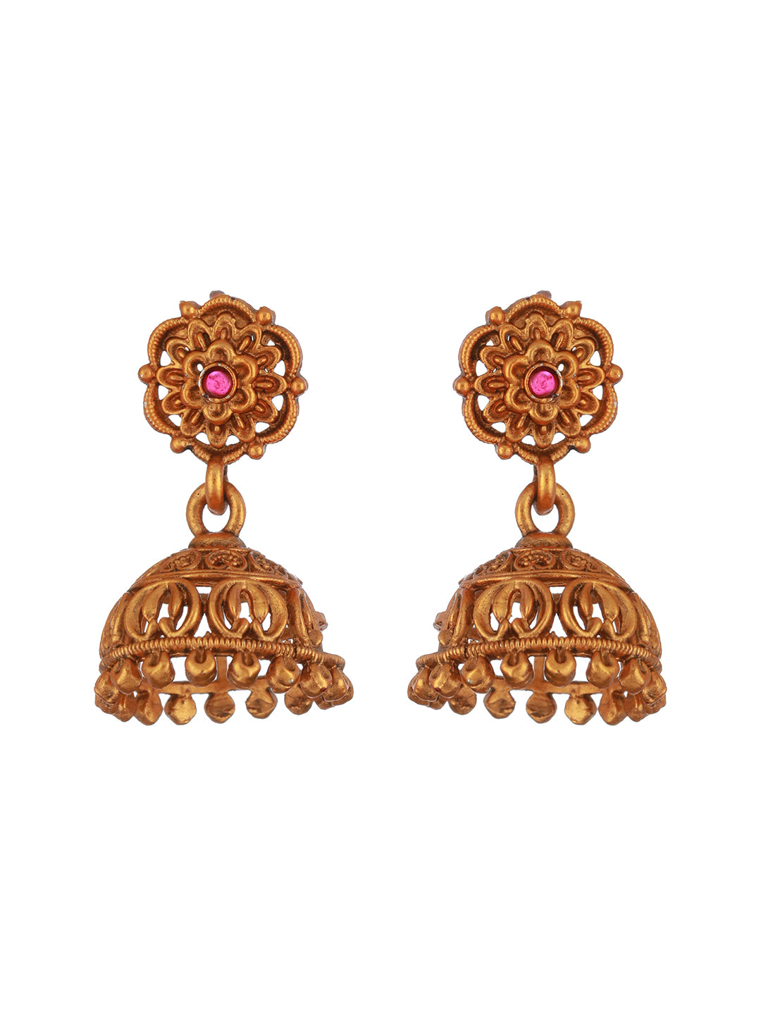 Antique Gold Polish Temple  Lakshmiji Long Haram Mala Jewellery  Set