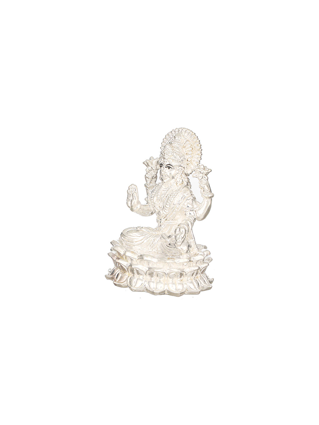 999 Pure Silver Divine Goddess Lakshmi Mata  On lotus Silver Idol