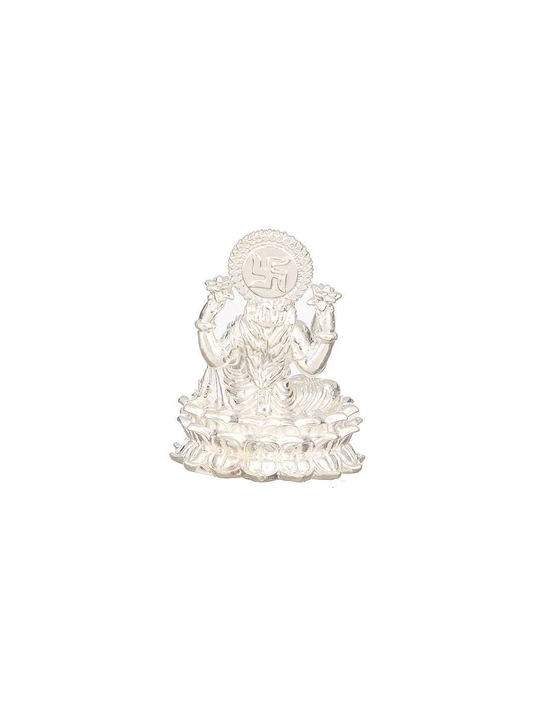 999 Pure Silver Divine Goddess Lakshmi Mata  On lotus Silver Idol