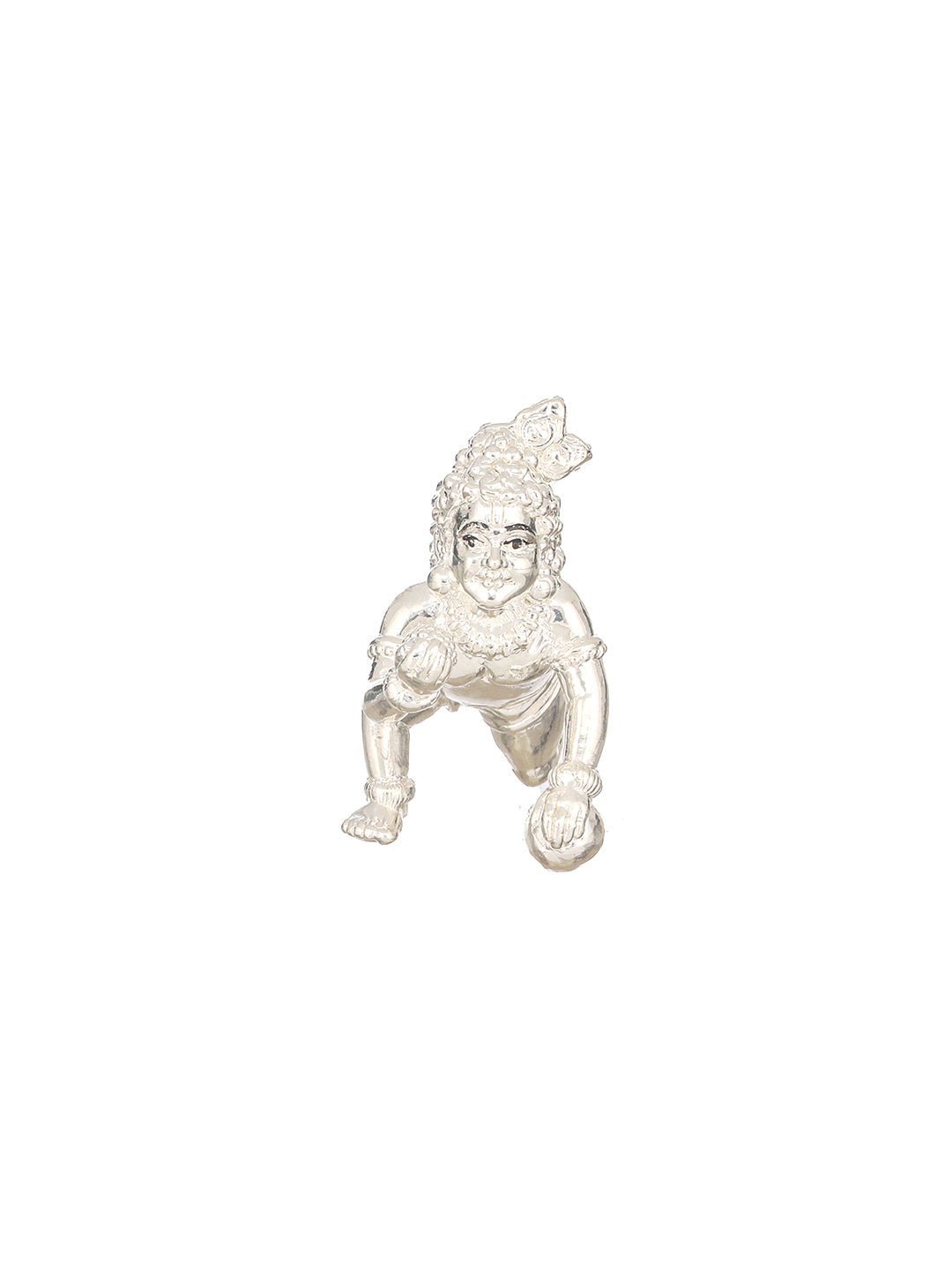 999 Pure Silver Lord Bal Krishna Laddu Gopal Silver Idol