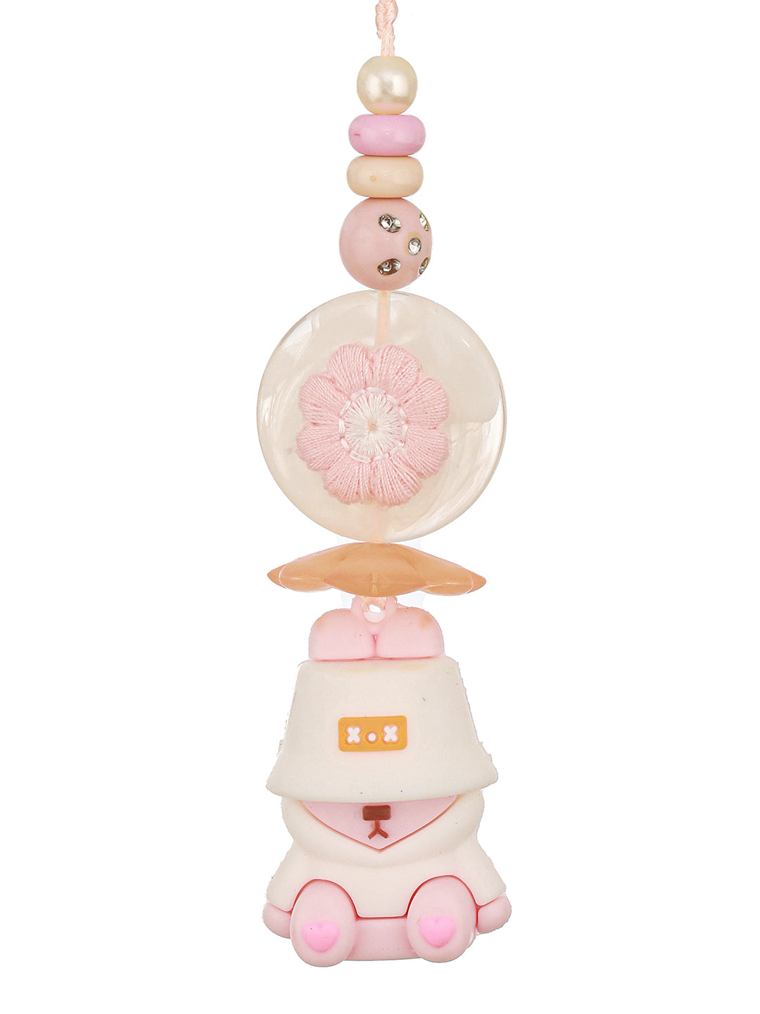 Cute Pink Doll Toy Rakhi Lumba for Girls with 999 Pure Silver King George 1 gram Silver Coin