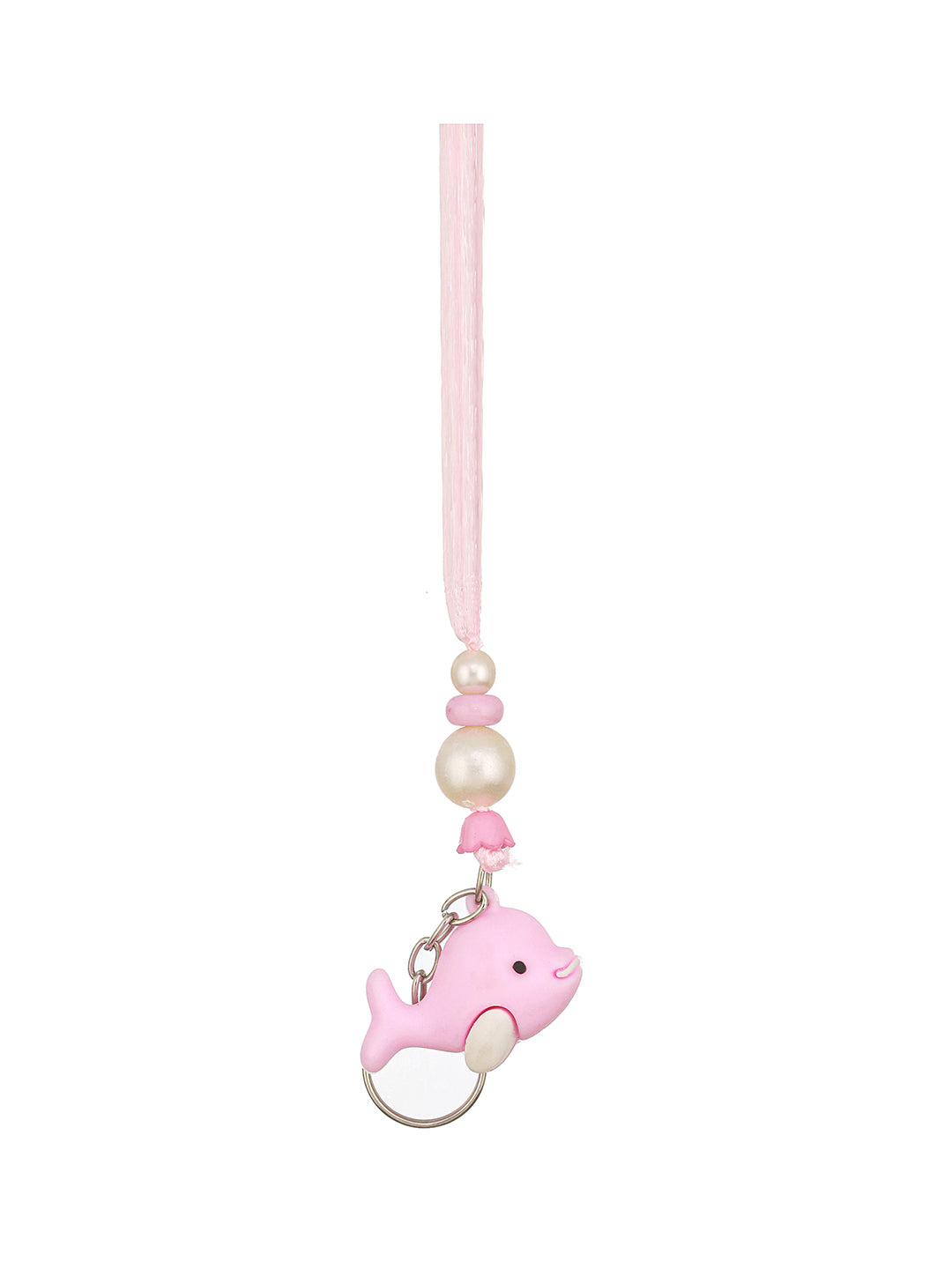 Pink Fish Key Chain Toy Rakhi For Girls With Roli Chawal