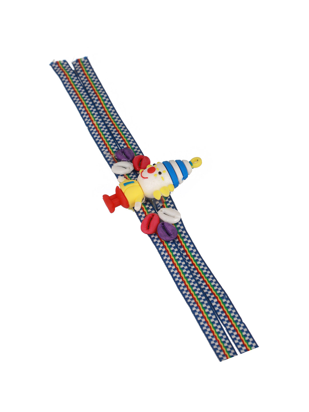 Blue Clown shaped Designer Ribbon Rakhi For Kids