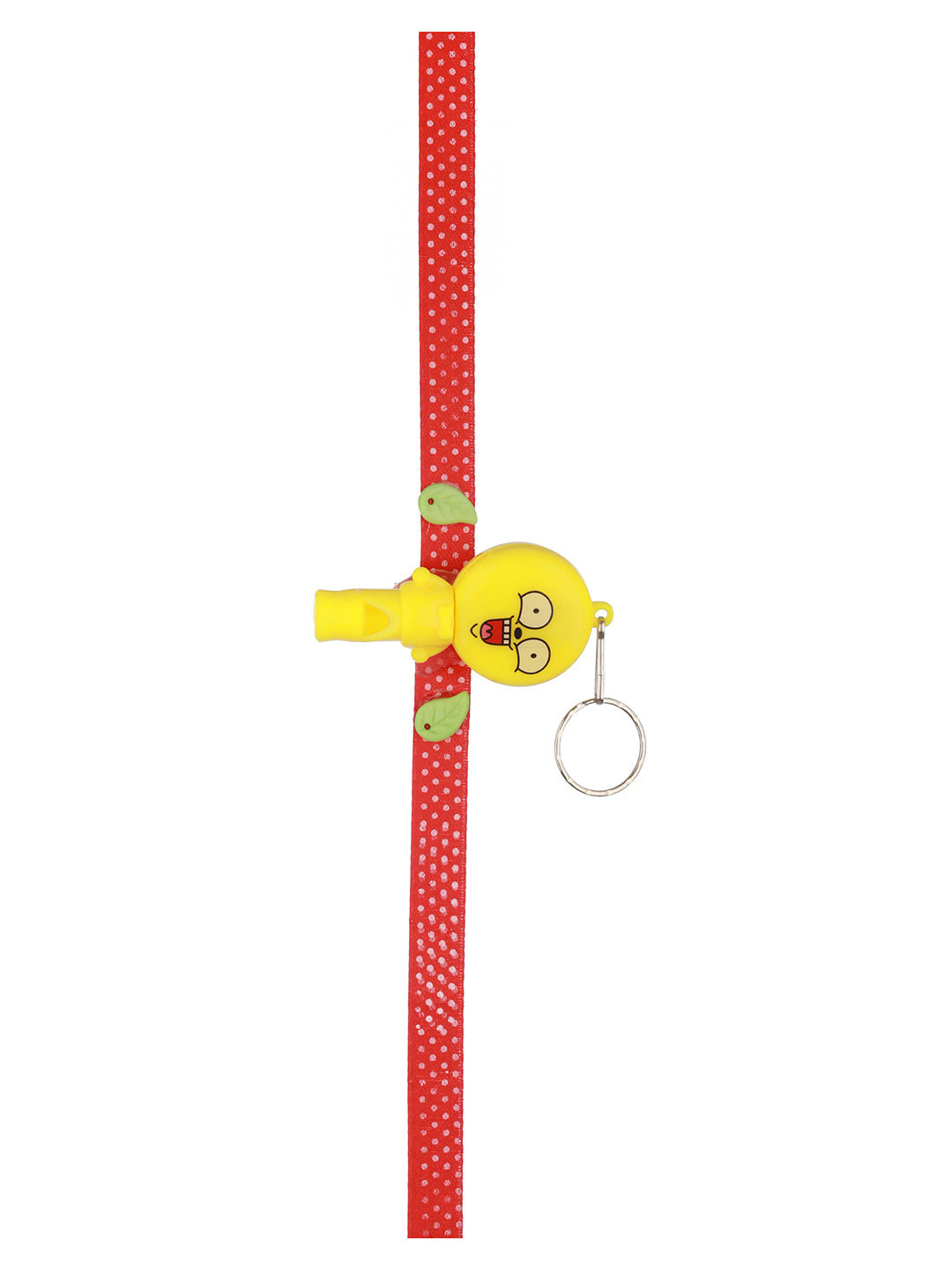 Yellow & Red  Ribbon  Whistle Shaped Designer Kids Rakhi
