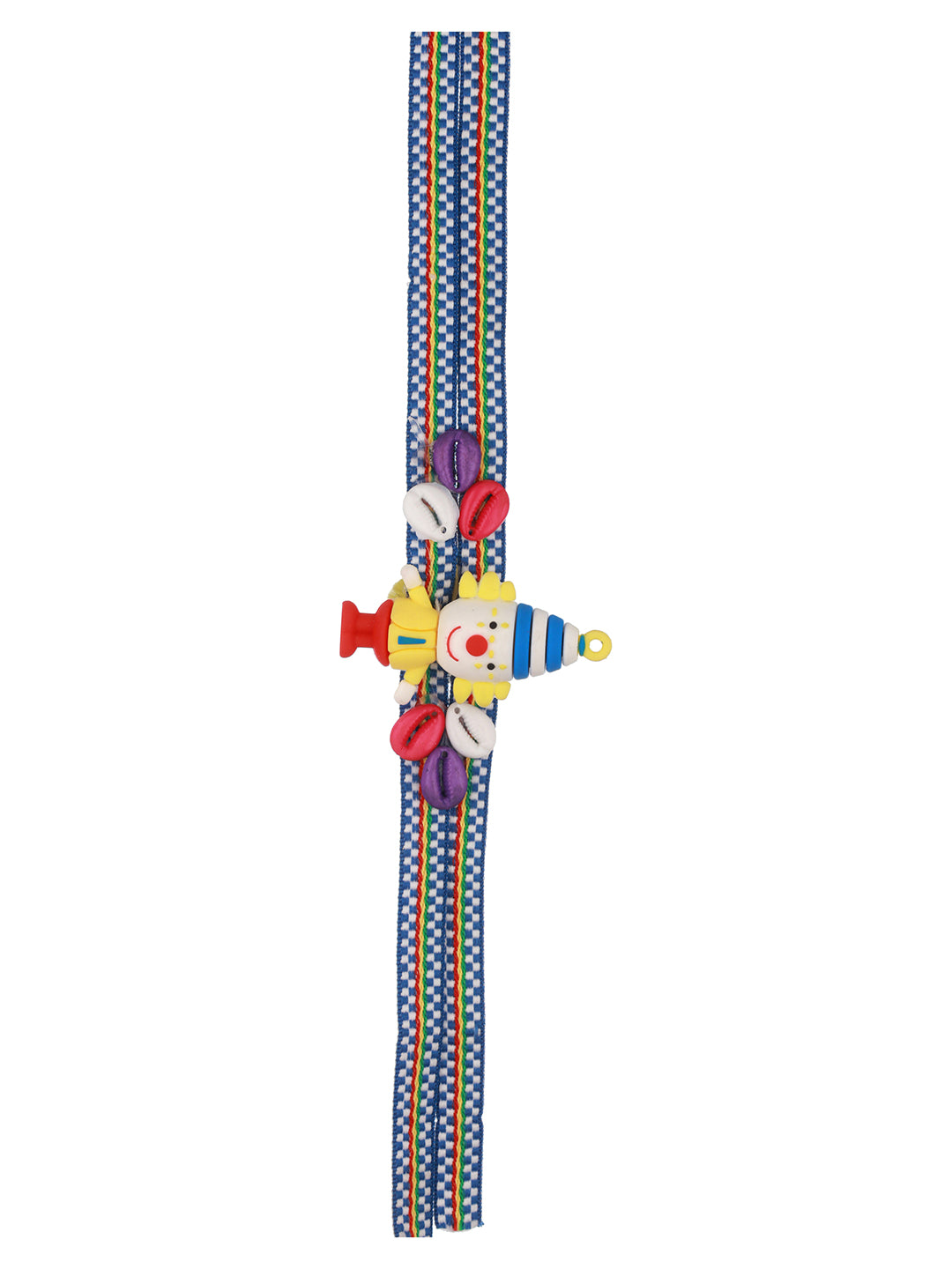 Blue Clown shaped Designer Ribbon Rakhi For Kids